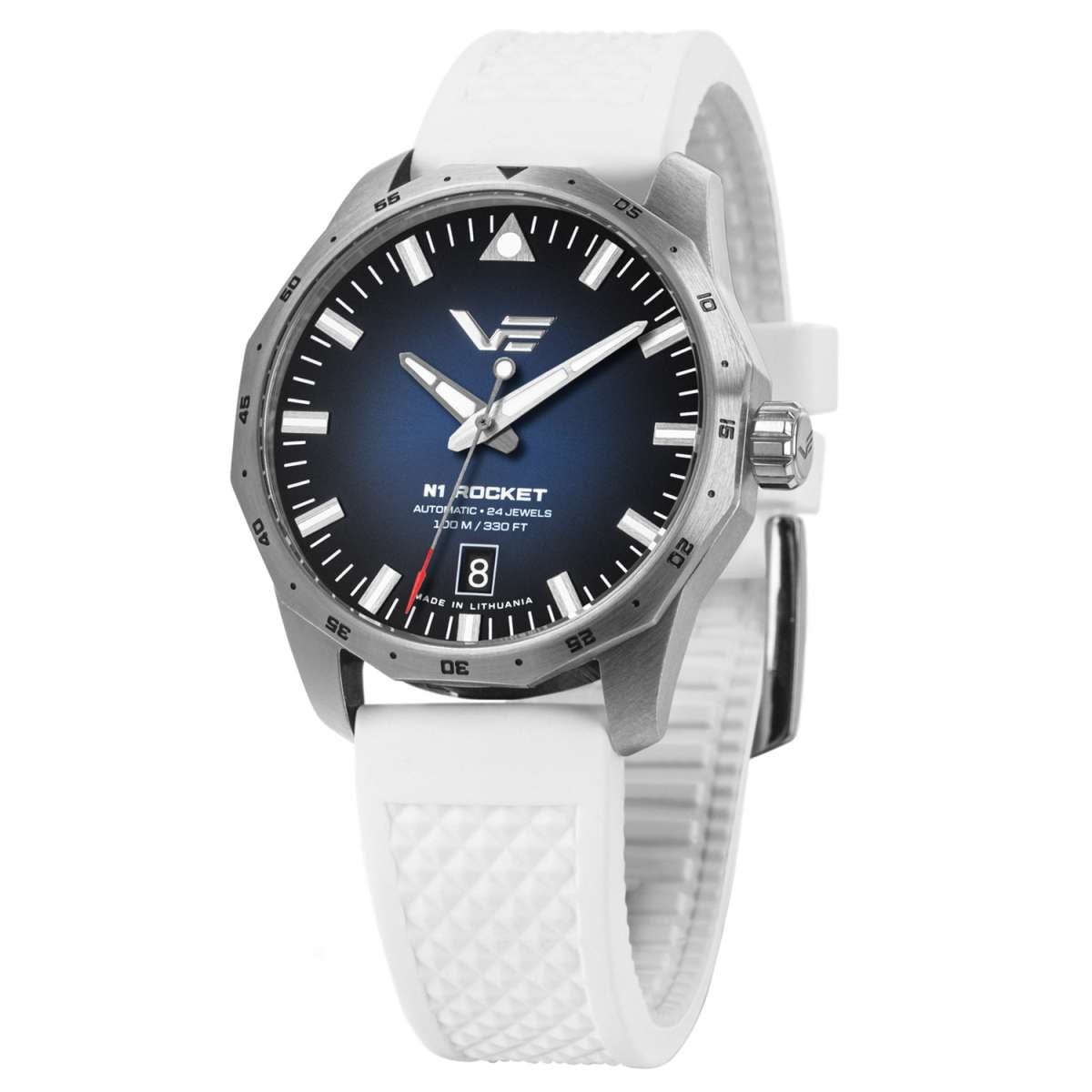Vostok Europe Automatikuhr NH35-125A748-SIWHI, Automatik Rocket N1 Weiß 39 mm