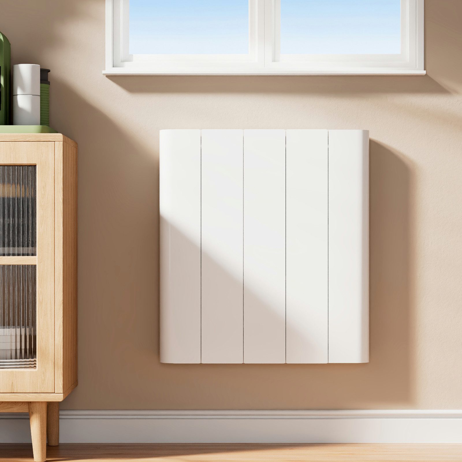 EMKE Elektro-Heizkörper 700W elektrische heizkörper Aluminium Stehend/wandm günstig online kaufen