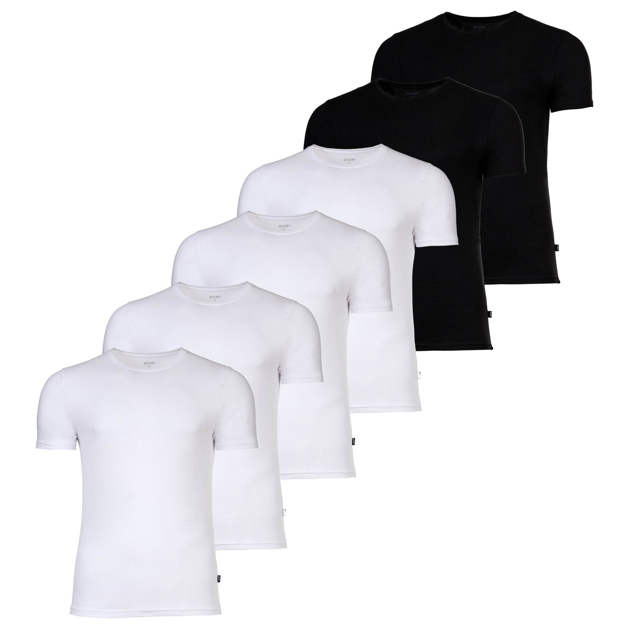 JOOP! T-Shirt Herren T-Shirt 6er Pack Baumwolle Everyday (Packung, 6er Pack)
