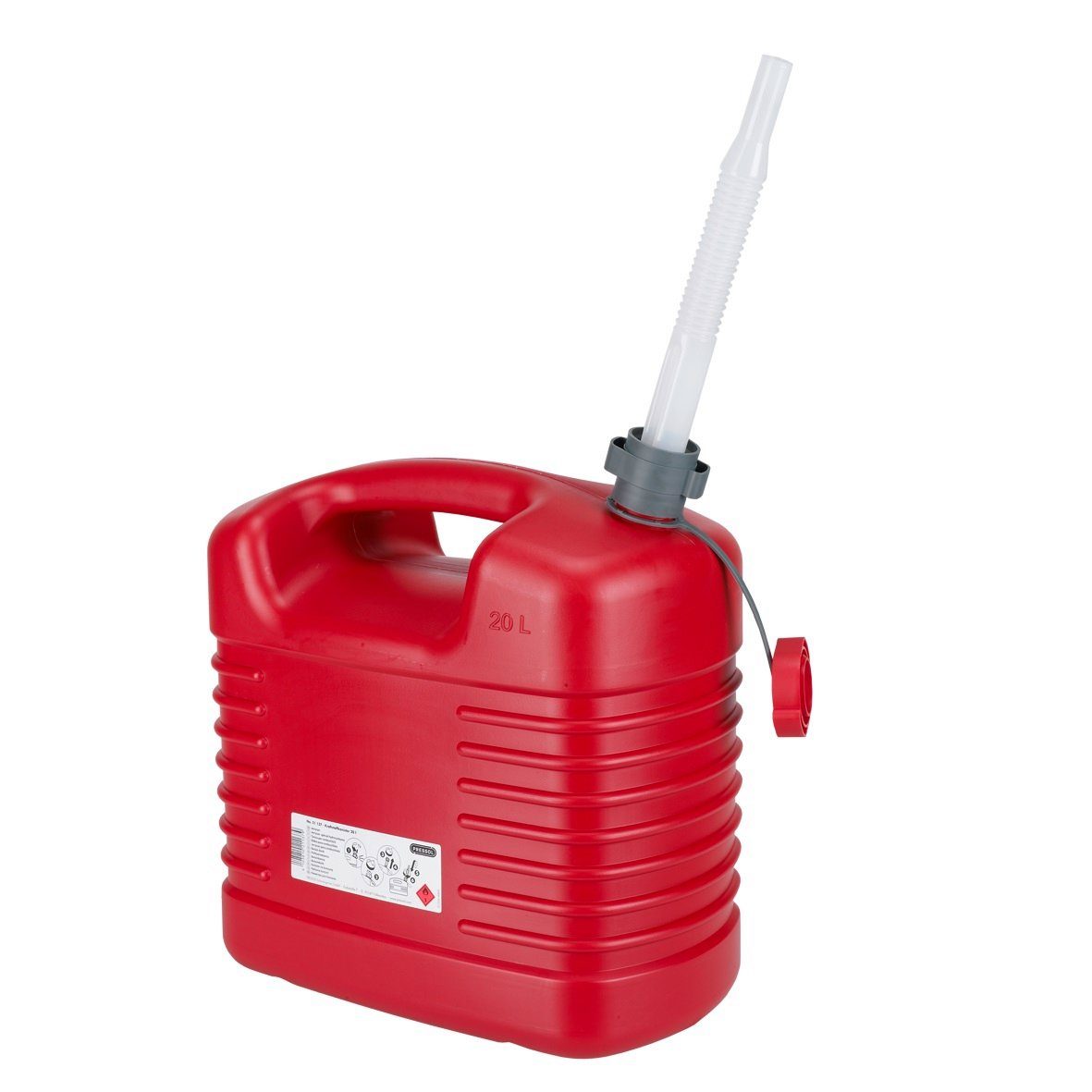 Pressol Kanister Pressol Kraftstoff Kanister 20 Liter, flexibles  Auslaufrohr, rot, Pressol