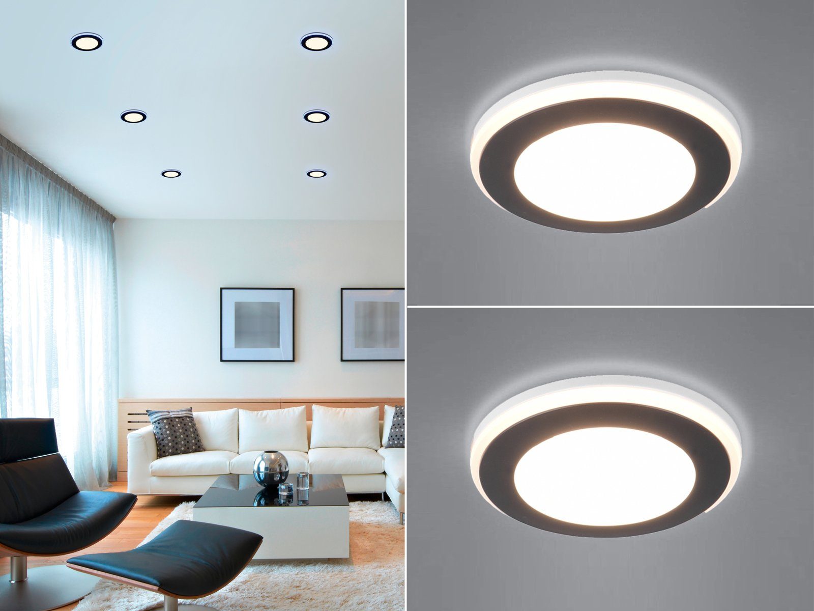 TRIO Leuchten LED Einbaustrahler, LED fest integriert, Warmweiß, Deckeneinb günstig online kaufen