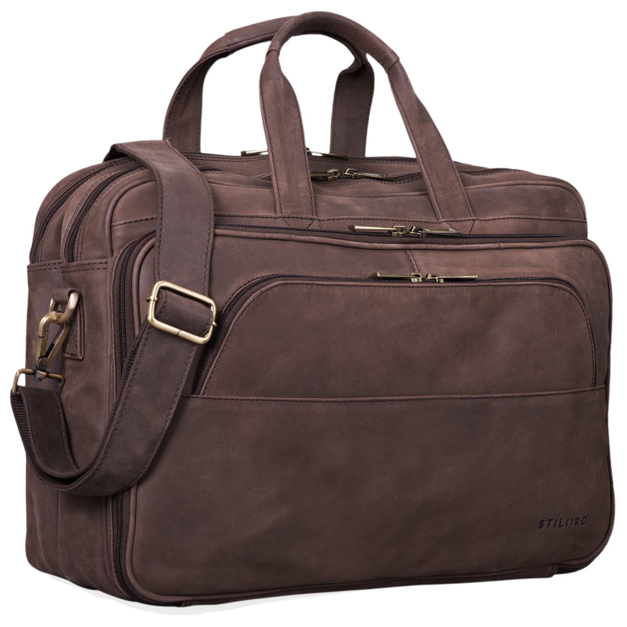 Aktentasche "Artemis" Vintage Lehrertasche Leder Aktentasche