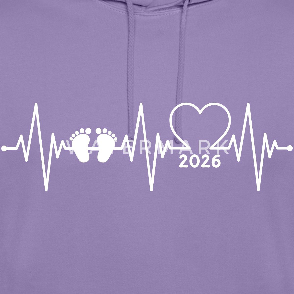 Spreadshirt Hoodie Baby 2026 EKG Herzschlag Unisex Hoodie (1-tlg)