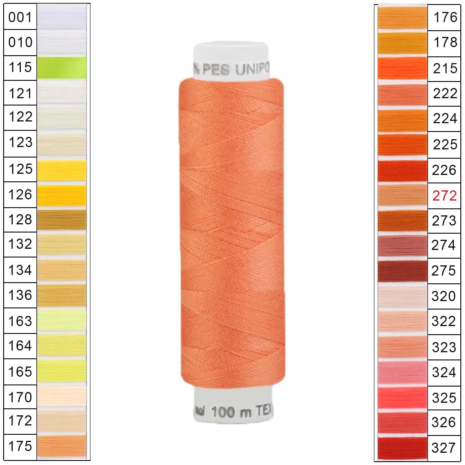 Thumbnail - maDDma Nähgarn 100m Unipoly 120 TEX14x2 Farbwahl 1v6 Nähgarn, 100 m, 272