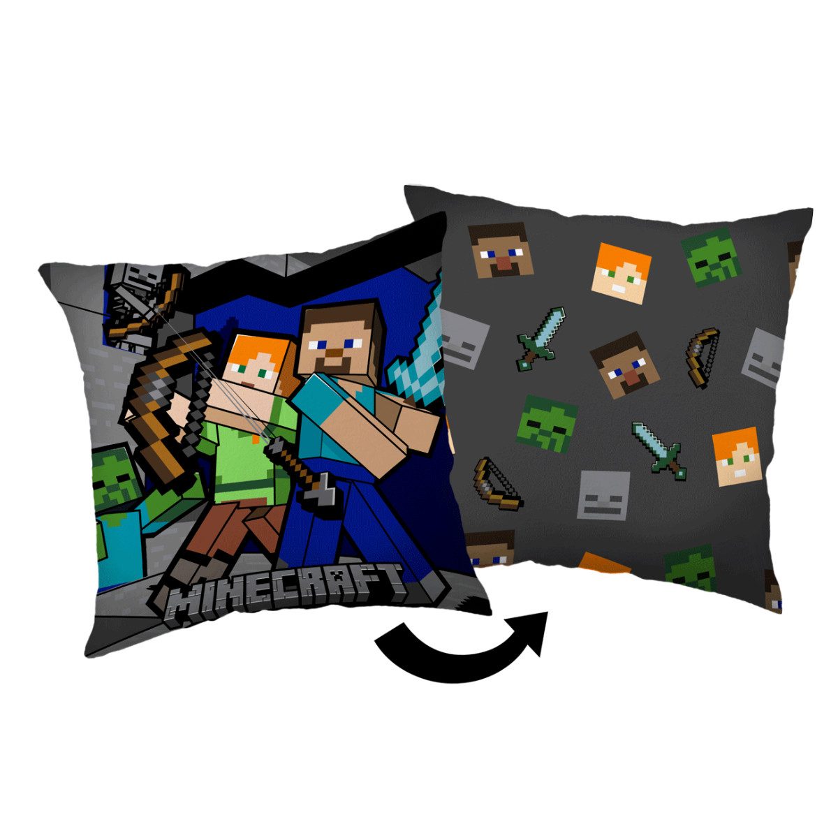 Minecraft Dekokissen 1 Stück Kissen 40 × 40 cm für Kinderzimmer Bett Sofa und Dekoration