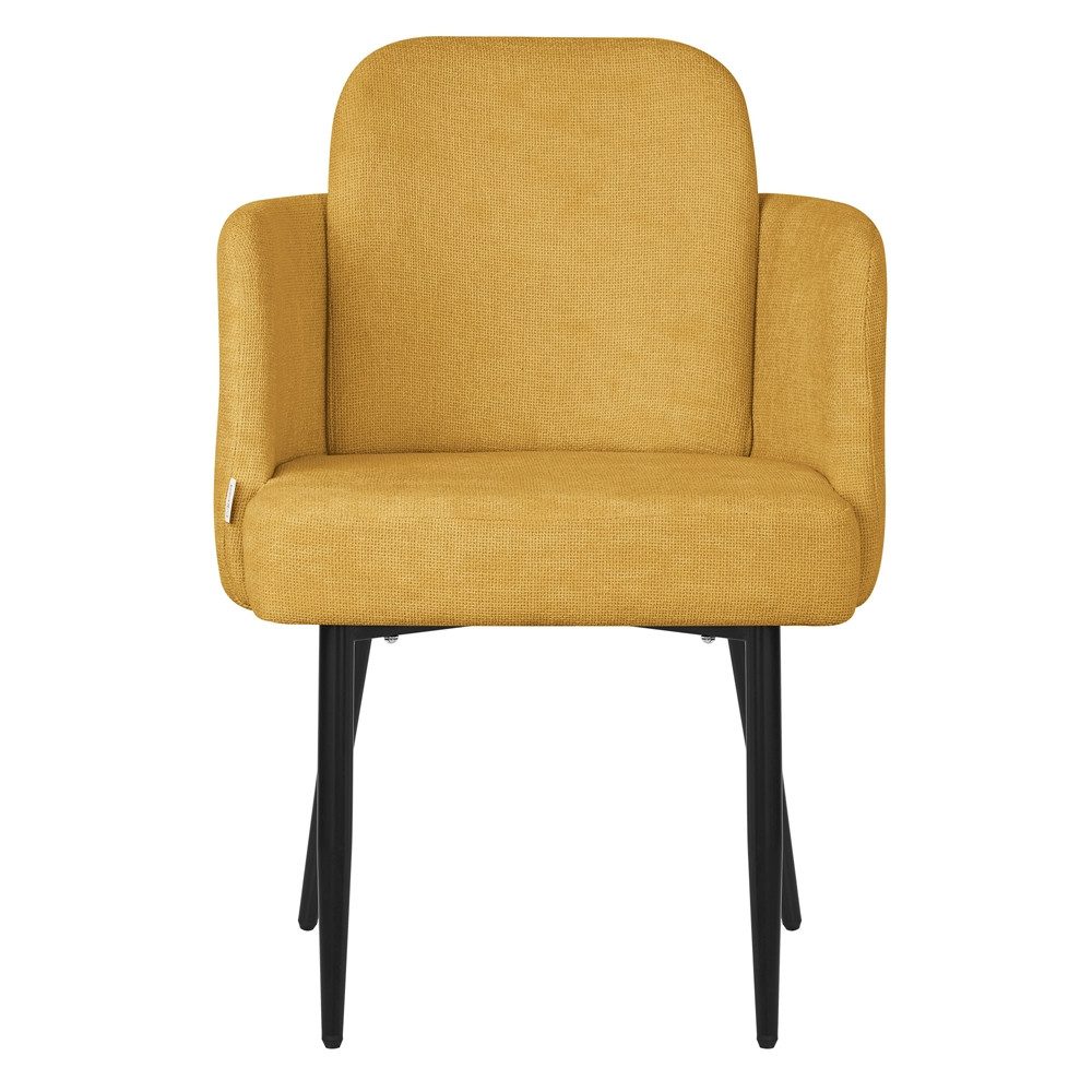 ML-DESIGN Polsterstuhl Esszimmerstühle mit Armlehne & Rückenlehne Ergonomische moderne Design (1 St), Armlehnstuhl mit Metallbeine Senf Lounge Sessel Stuhl bis 120kg