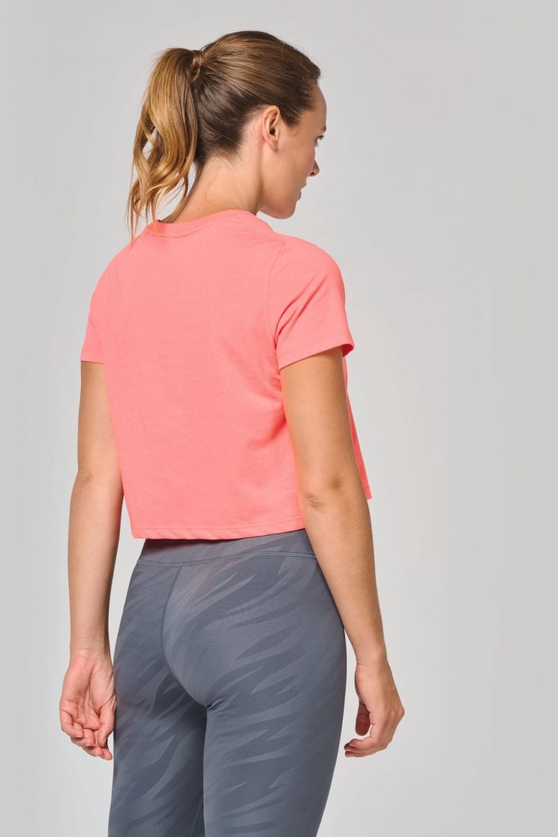 Proact Trainingsshirt Triblend-Crop Top für Damen