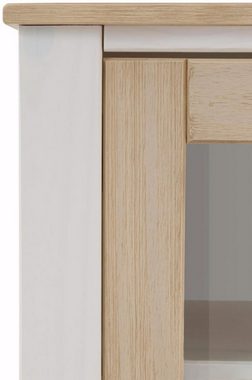 loft24 Highboard Shields, mit 2 Holztüren und 2 Glastüren, FSC®-zertifizierte Kiefer, Landhausstil