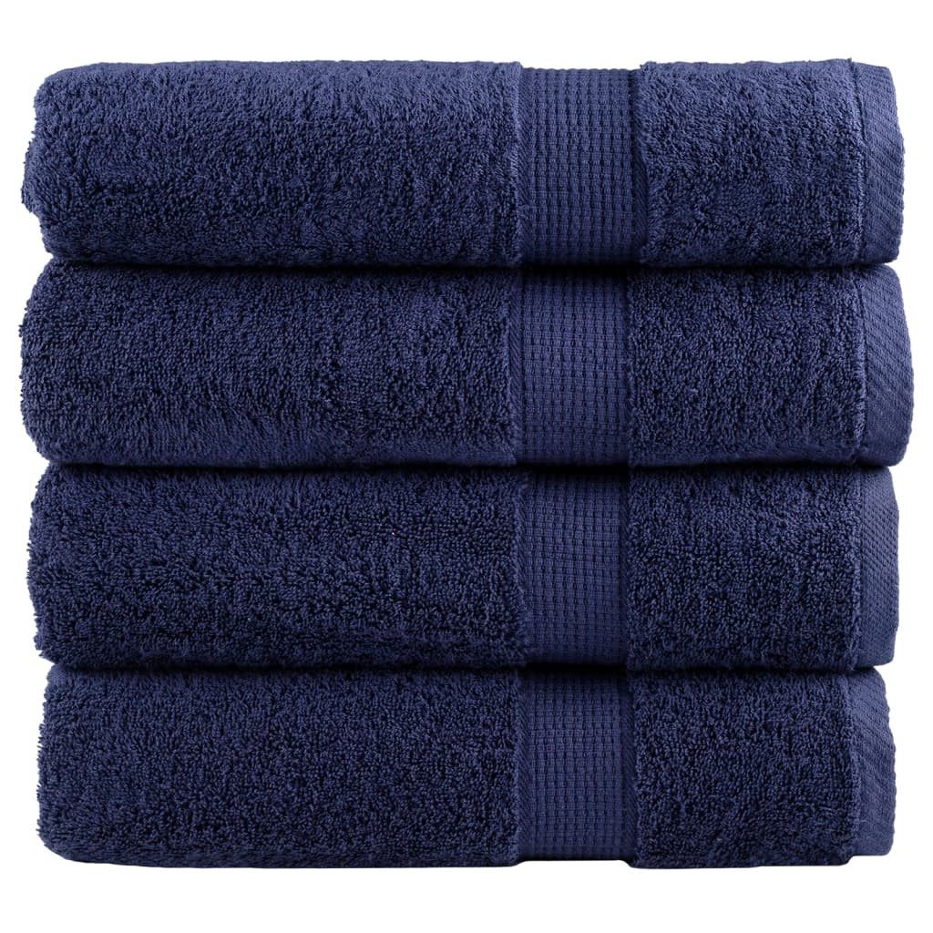 vidaXL Handtuch Premium-Handtücher 4 Stk Marineblau günstig online kaufen