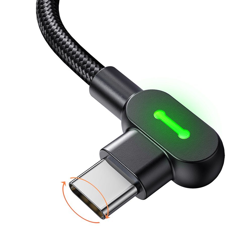 mcdodo 90 Grad Button PD Kabel USB-C auf USB-C 1,5 Meter LED Datenkabel USB-Kabel, USB-C