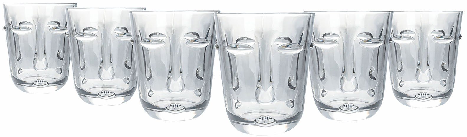 Villa d'Este Gläser-Set Vis à Vis Transparent, 6-tlg., Glas, Wassergläser-Set, 6-teilig, Inhalt 300 ml. € 54,99