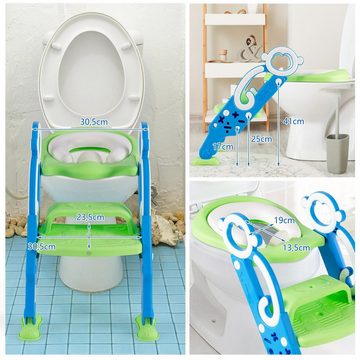 COSTWAY Toilettentrainer Baby-Toilettensitz, mit verstellbar Stützfüße