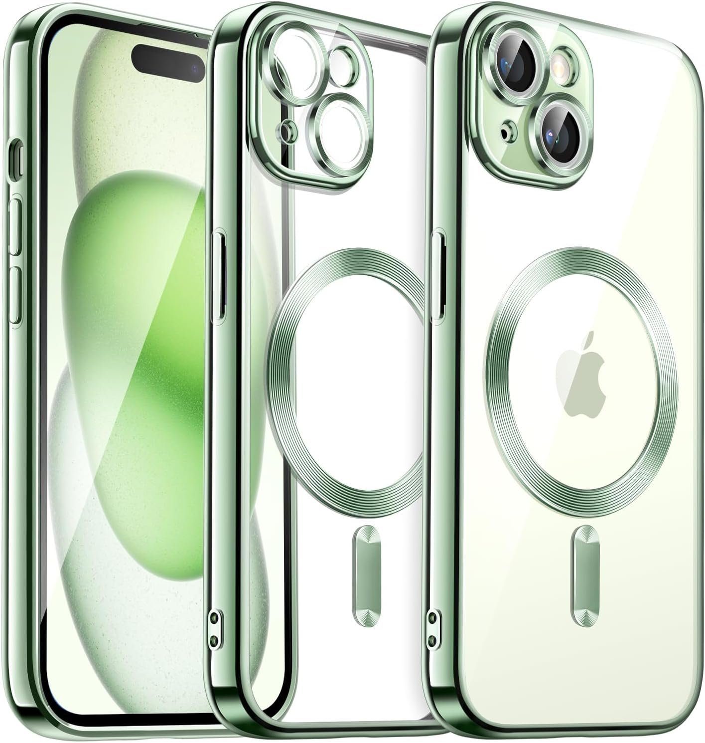 MSM Handyhülle Hülle für iPhone 15 Schutz MagSafe Silikon Slim Case Cover