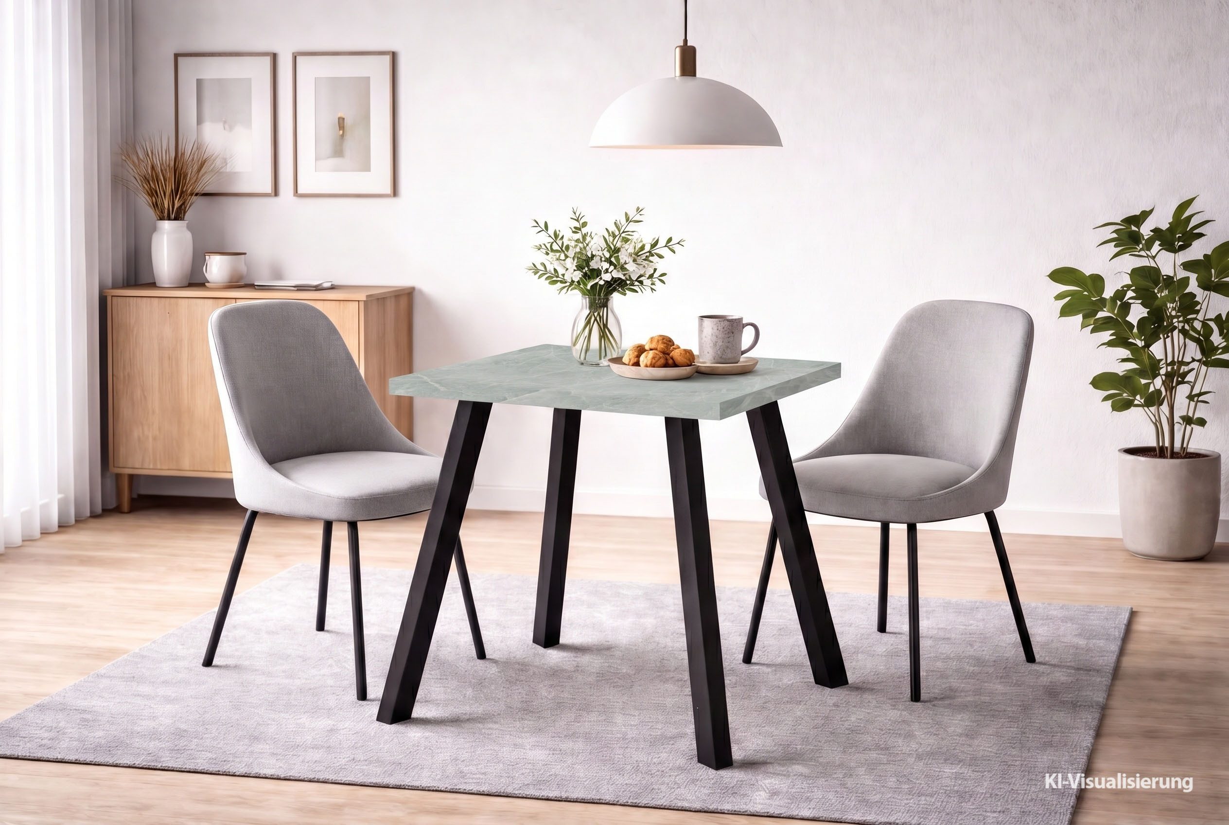 Mäusbacher Bistrotisch Big Bistro Metall, Eckige Platte BHT 70x75x70 cm