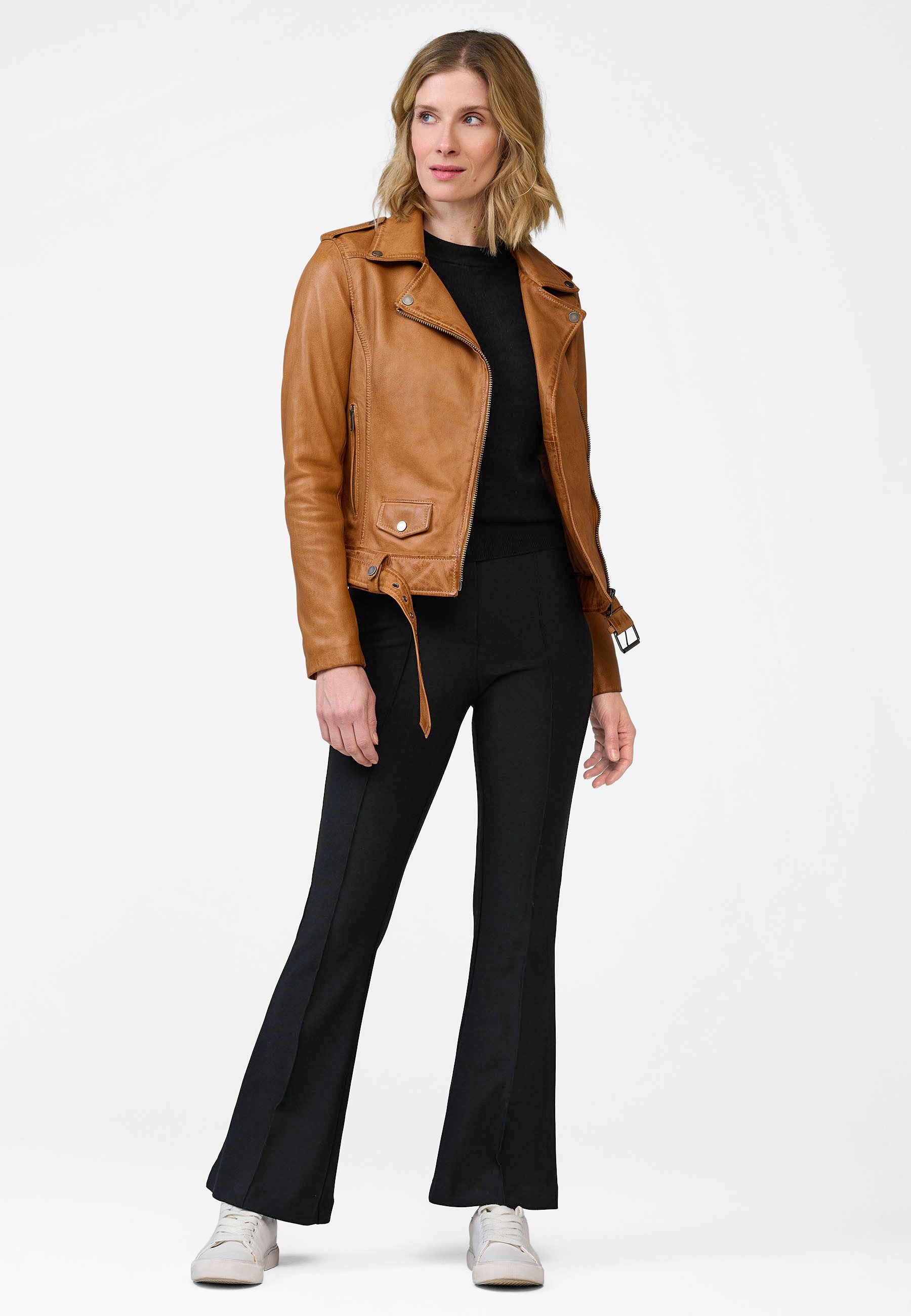 RICANO Lederjacke Maja vegetarisch gegerbtes Lamm Nappa Leder günstig online kaufen