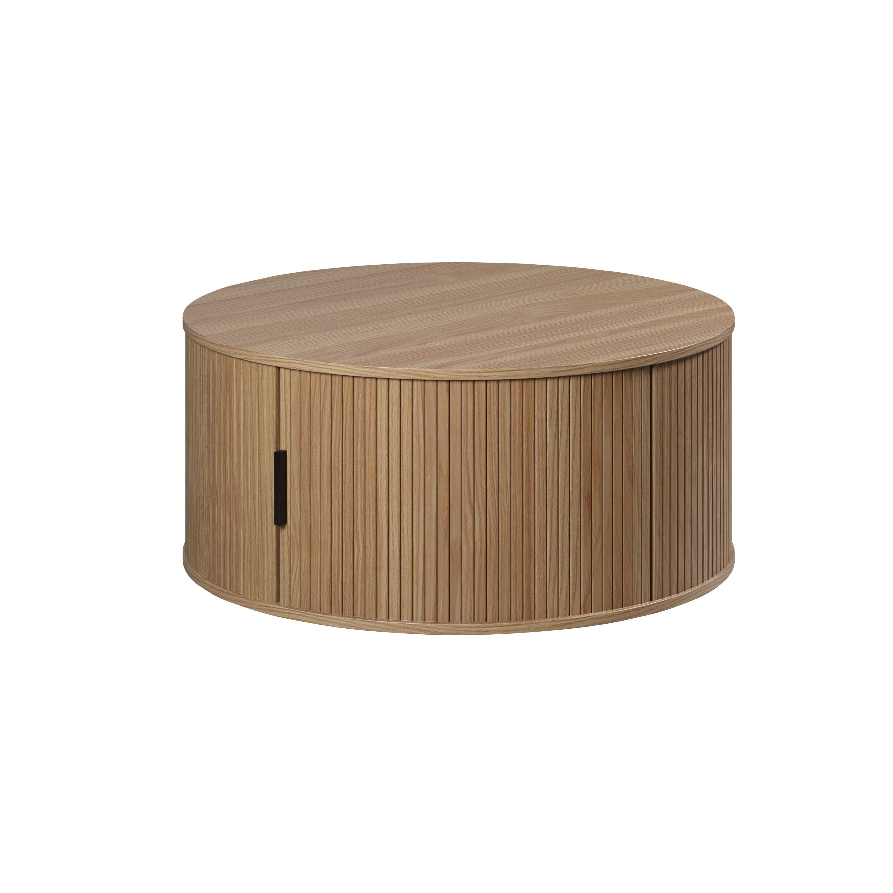 trendteam Couchtisch, Rund mit Tür, in Eiche Nachbildung B/H/T: 80 / 36 / 80 cm