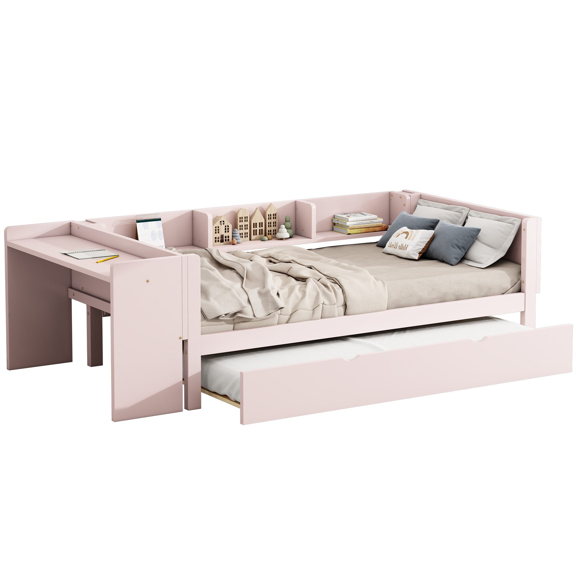 HAUSS SPOLE Holzbett 90x200cm mit ausziehbarem günstig online kaufen