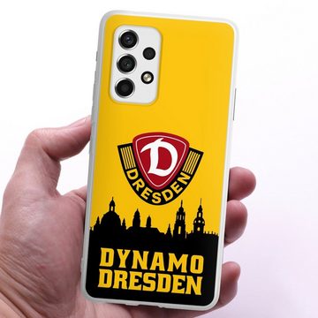 DeinDesign Handyhülle SG Dynamo Dresden Skyline SGD Dynamo Silhouette Dresden, Samsung Galaxy A53 5G Silikon Hülle Bumper Case Handy Schutzhülle