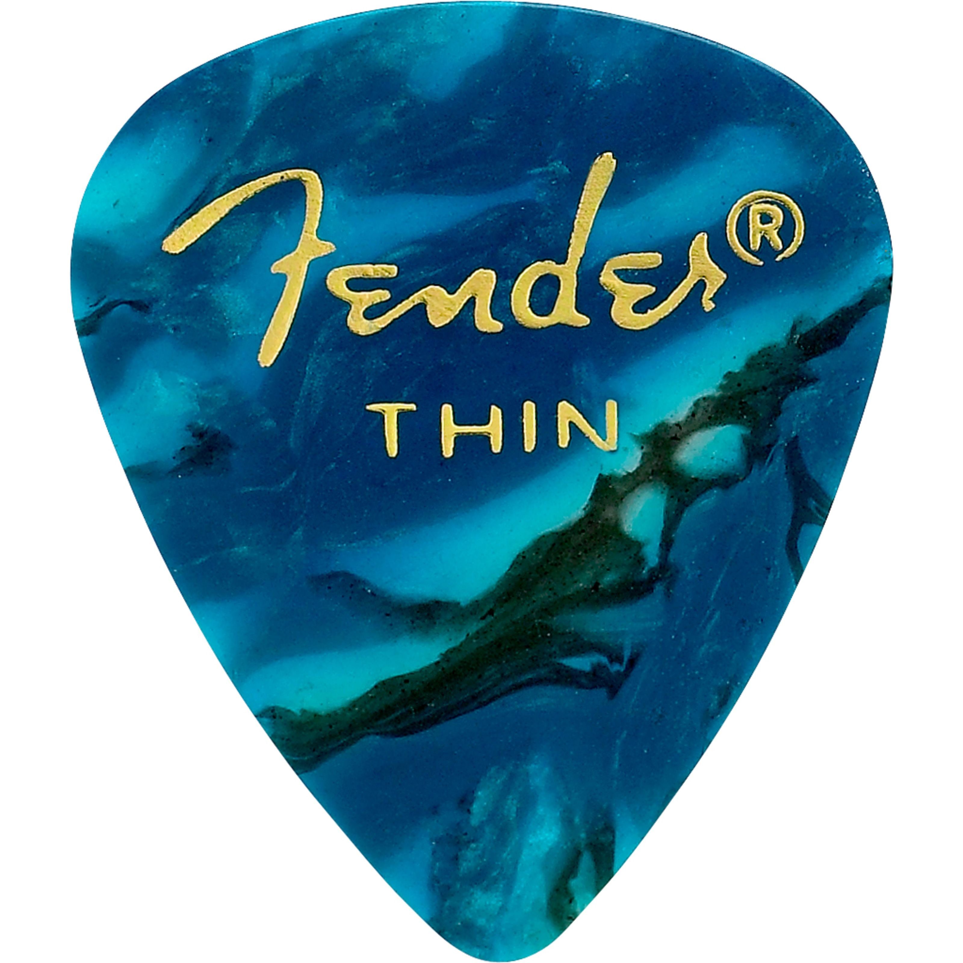 Fender Plektrum, Picks 351 Ocean Turquoise Thin - Plektren Set