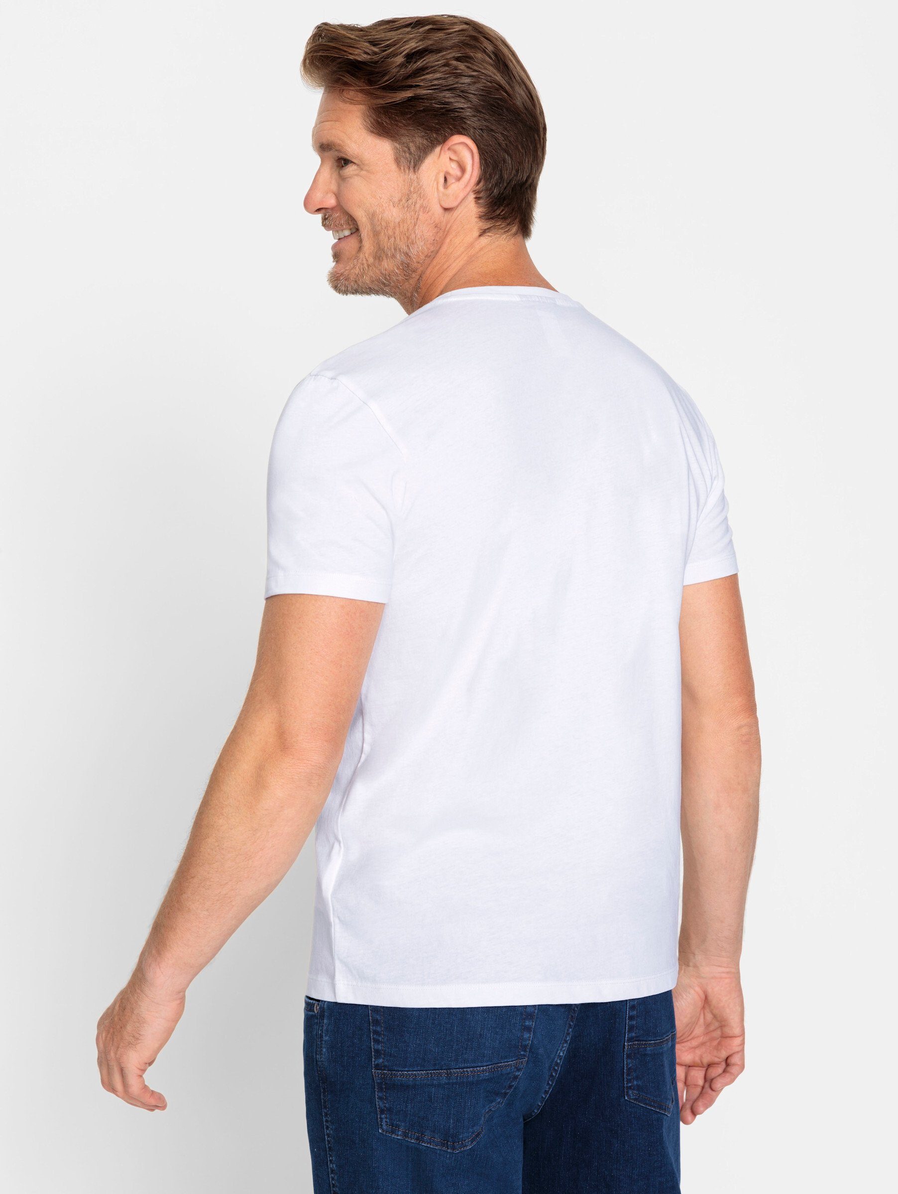 weiß + jeansblau WEIDEN WITT (2-tlg) T-Shirt