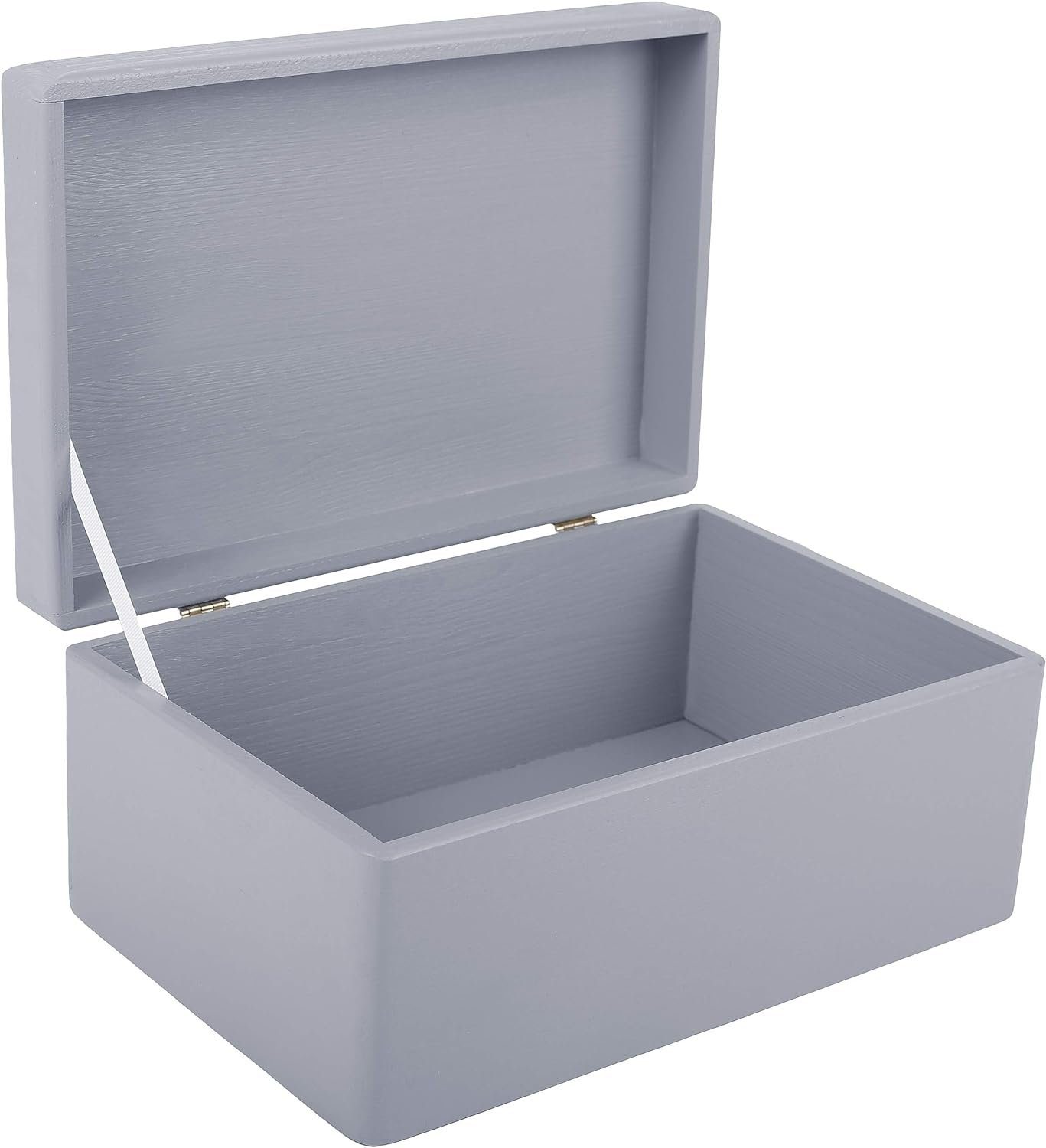 Creative Deco Holzkiste mit Deckel Groß Erinnerungsbox Baby Holzbox 30 x 20 x 14 cm, mit Scharnieren