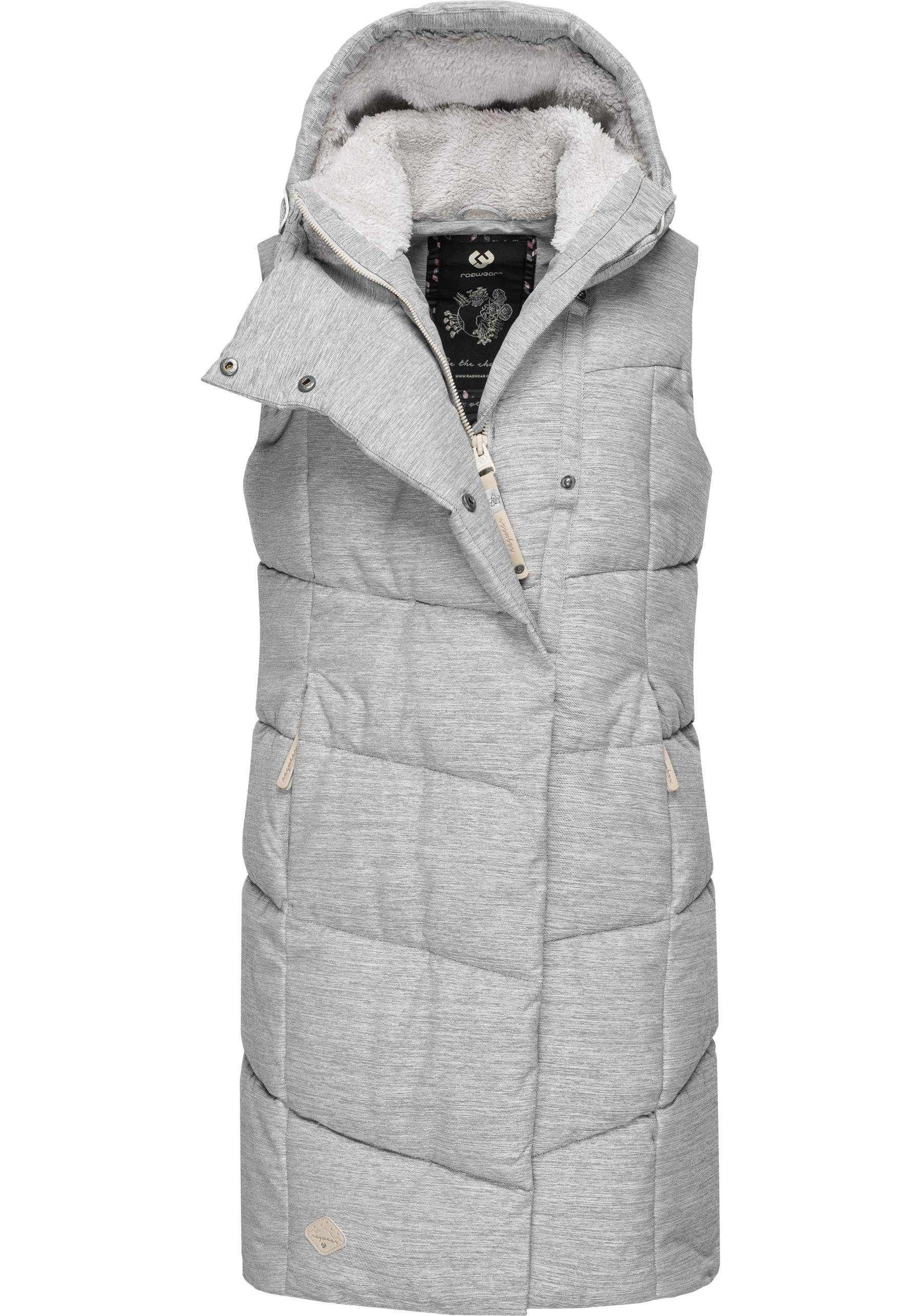 Ragwear Steppweste Pavla Vest stylische Winterweste mit Teddyfutter und Kap günstig online kaufen