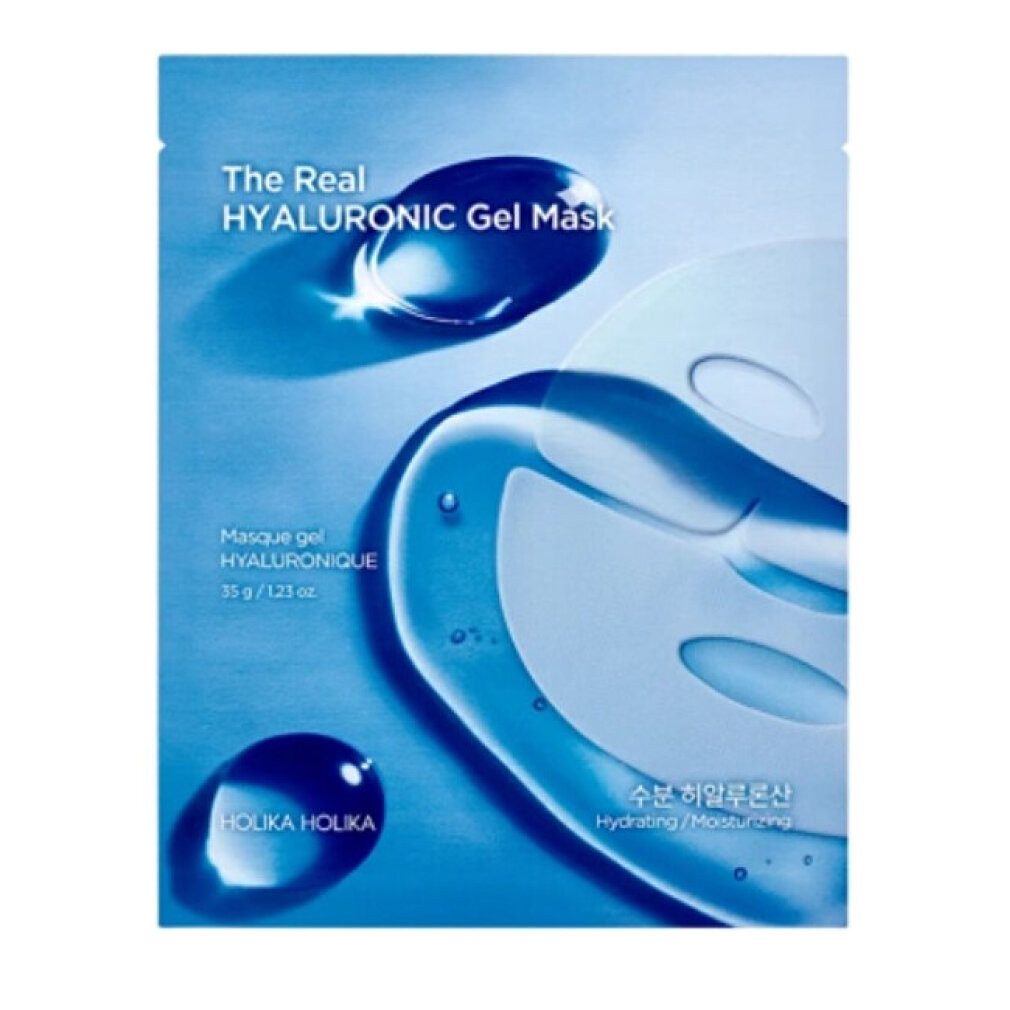 Holika Holika Gesichtsmaske The Real Hyaluronic Gel Mask Hydrogel-Ganznachtmaske für trockene Haut