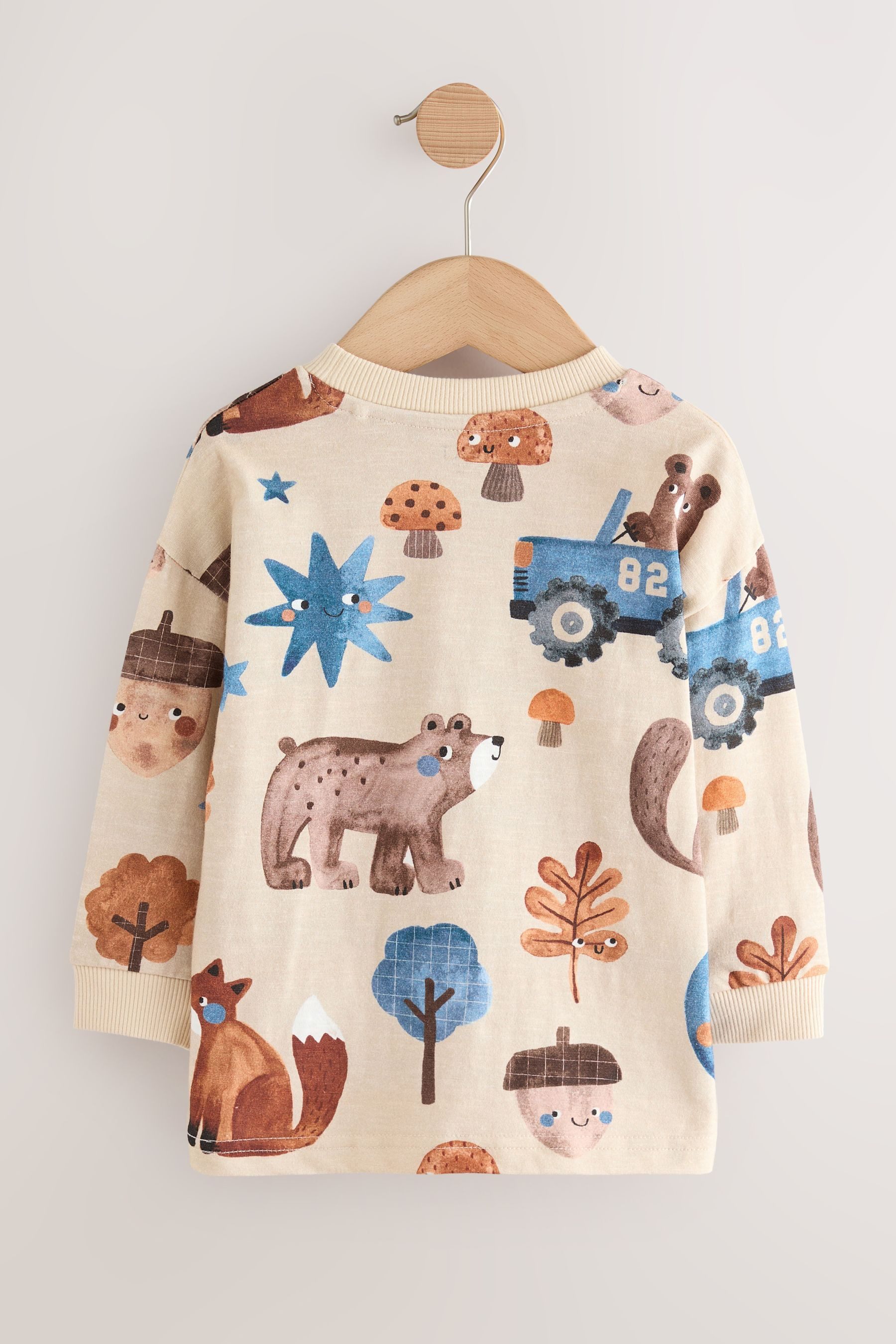 Next Langarmshirt 3er-Pack Langarmshirts, Tiermotive (3-tlg) günstig online kaufen