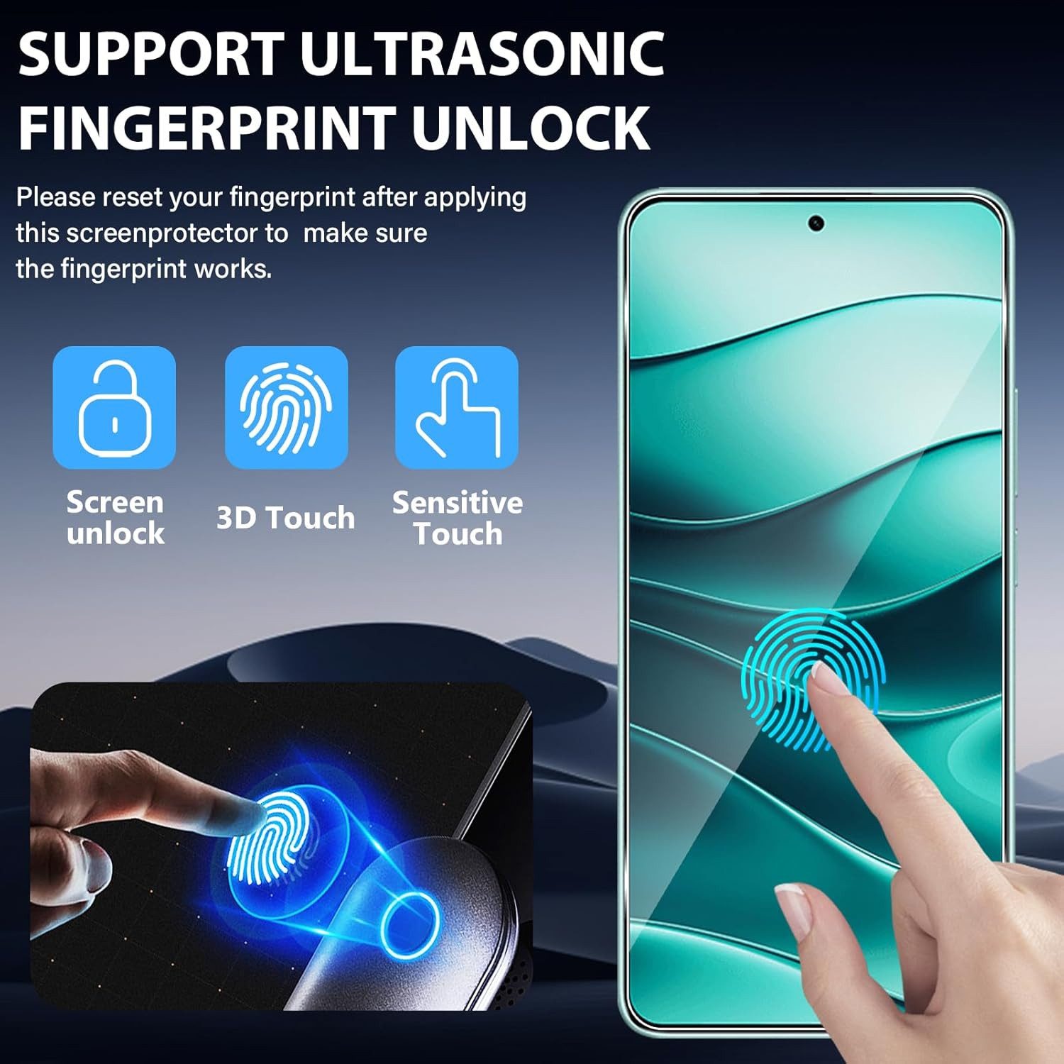 CLM-Tech Displayschutzglas 3x für Xiaomi Redmi Note 14 5G Panzerfolie kristallklar für Xiaomi Redmi Note 14 5G, Panzerglas Folie - Anti-Fingerabdruck und kratzf – Bild 5 von 5