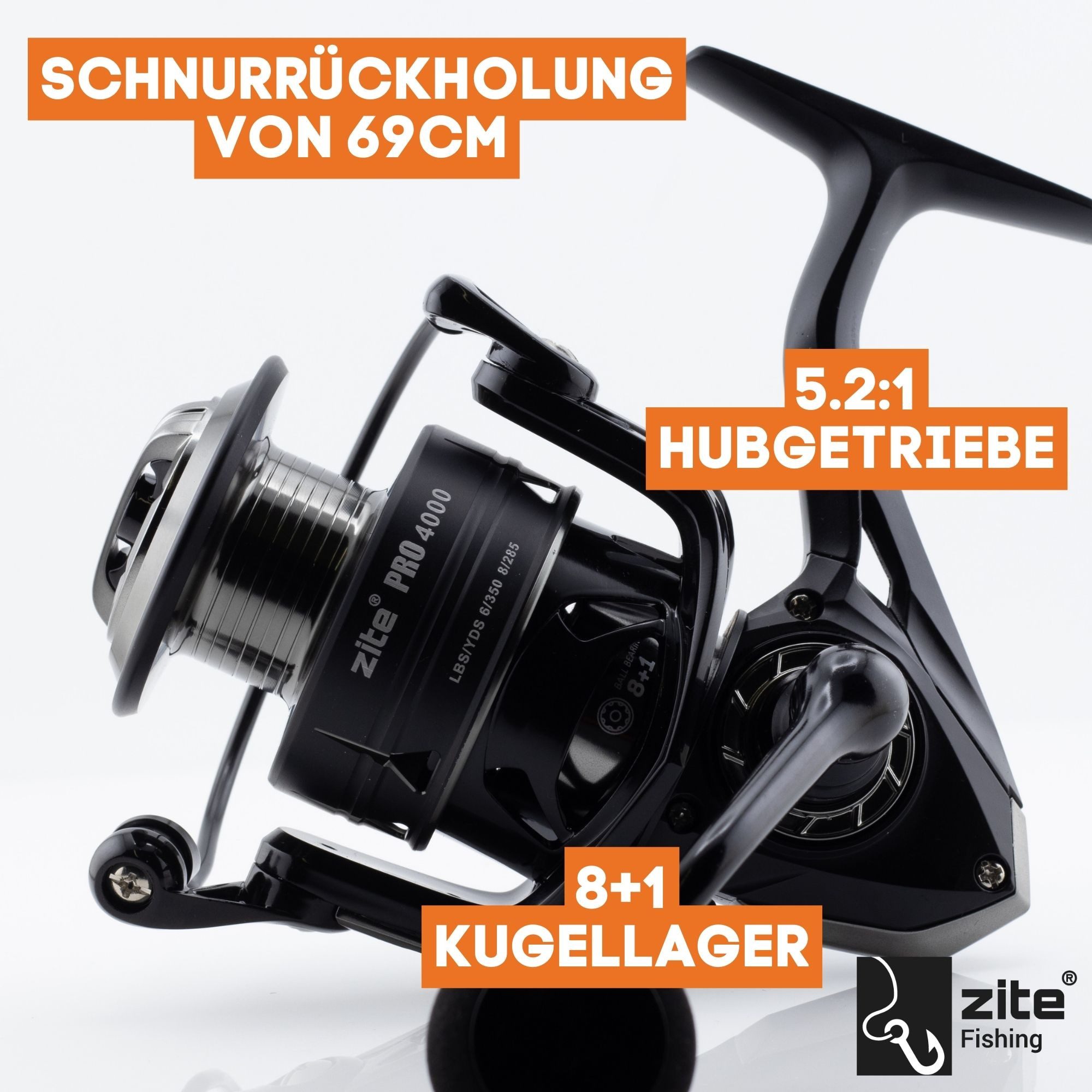 Zite Spinnrute Inzite Pro Stick mit Spinning Reel Pro Set Barsch, Zander & Hecht