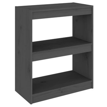 vidaXL Regal BücherregalRaumteiler Grau 60x30x71,5 cm Massivholz Kiefer