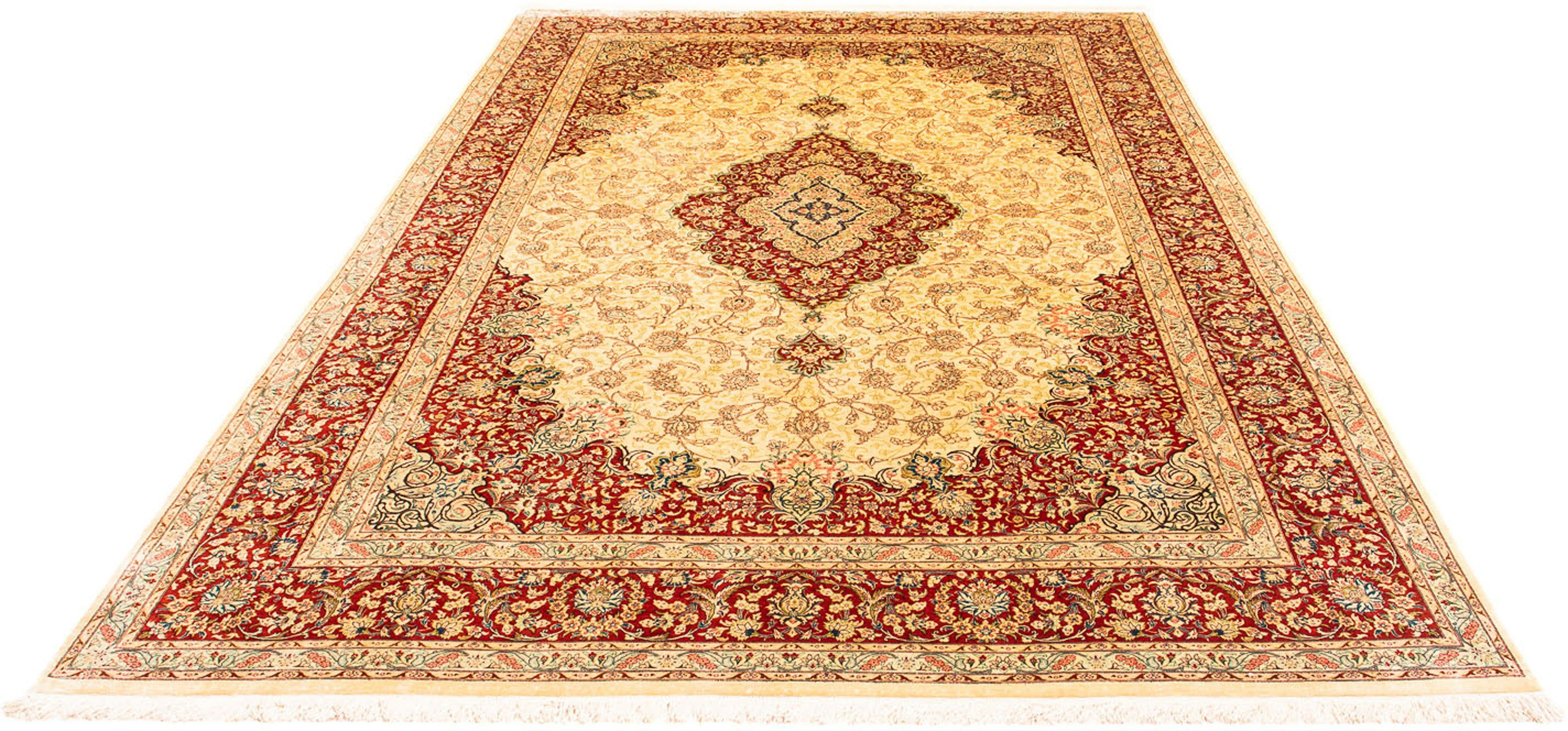 Orientteppich Perser - Ghom - 312 x 198 cm - rot, morgenland, rechteckig, Höhe: 10 mm, Wohnzimmer, Handgeknüpft, Einzelstück mit Zertifikat