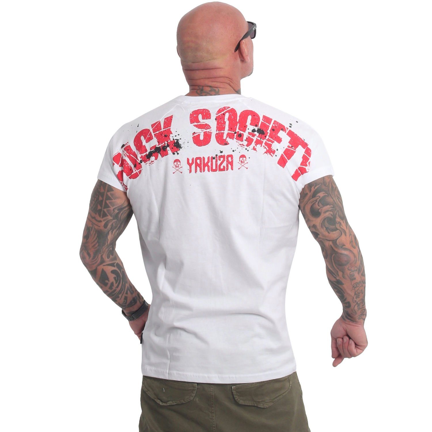 YAKUZA T-Shirt Crushed Society weiß