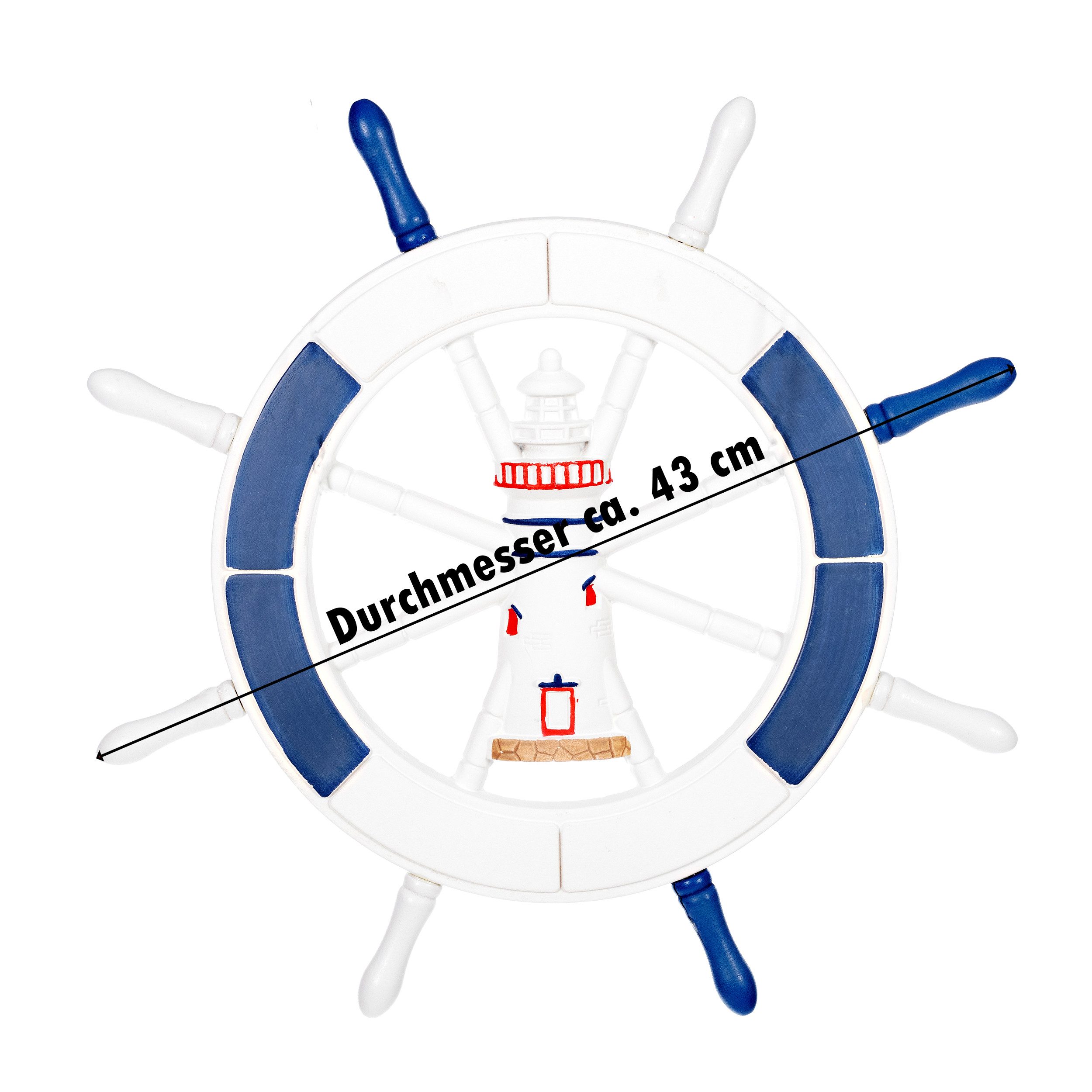 BIRENDY Dekoobjekt Steuerrad 14 aus Holz Nautik Optik Schiffsrad 45cm Leuch günstig online kaufen