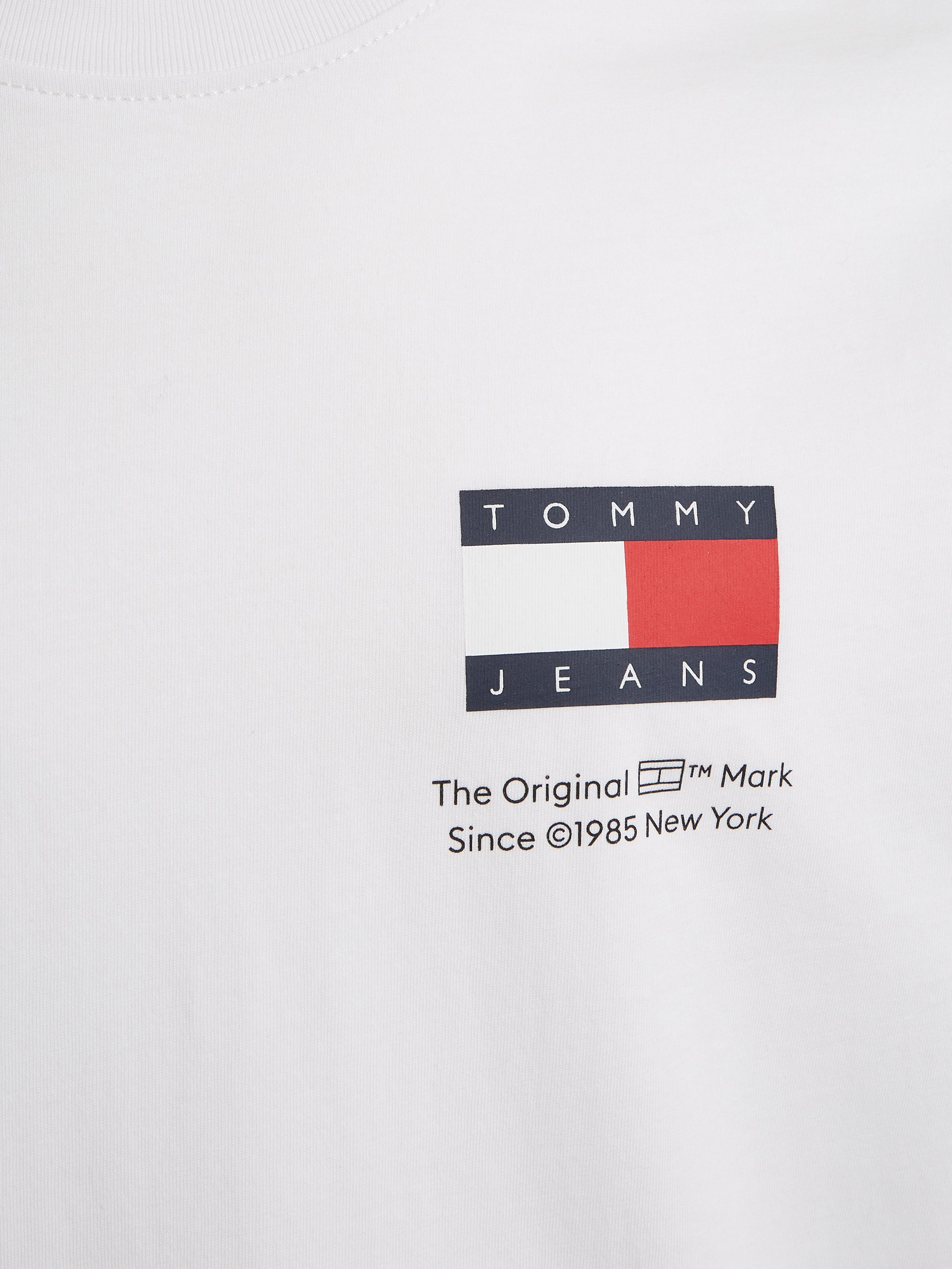ESSENTIAL Tommy White EXT Jeans mit SLIM TEE TJM Logo-Schriftzug Plus Jeans T-Shirt Tommy FLAG