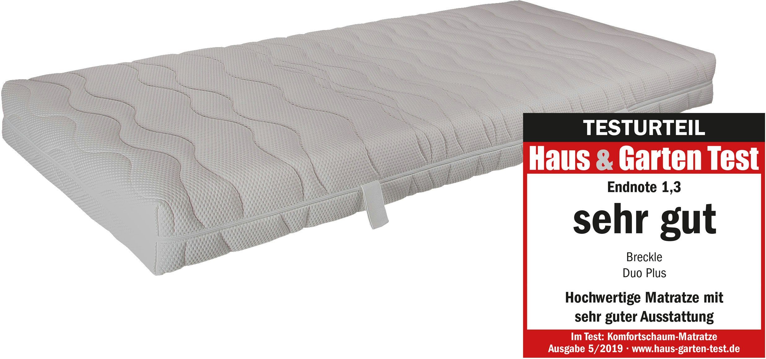 Komfortschaummatratze »Breckle Duo Plus«, breckle WEIDA, 20 cm hoch