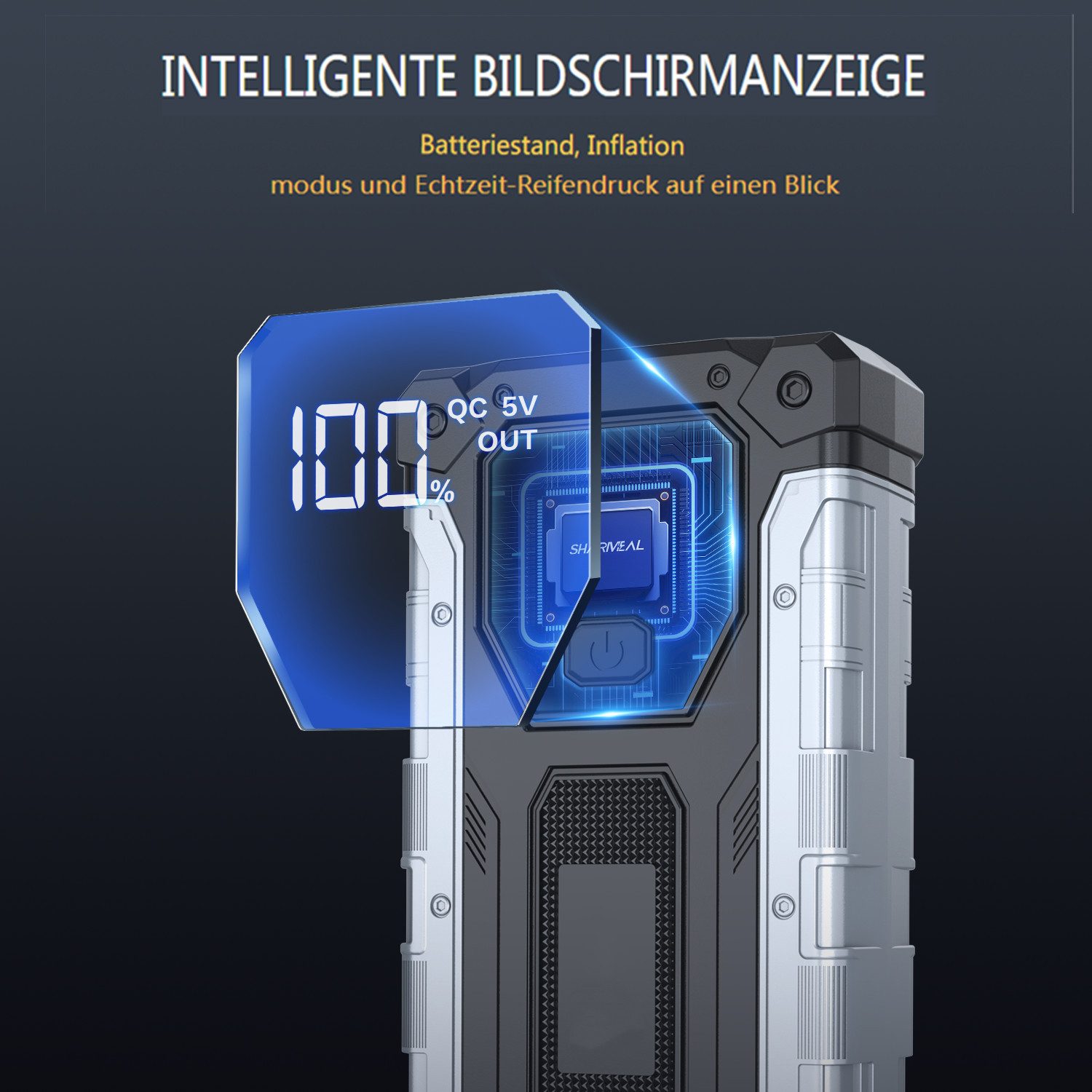 Insma Auto Starthilfe Powerbank 3000A 12V Starthilfegerät, 3 Mode LED-Leuchte, für Benzin bis 9,0L & Diesel bis 7,0L – Bild 3 von 5