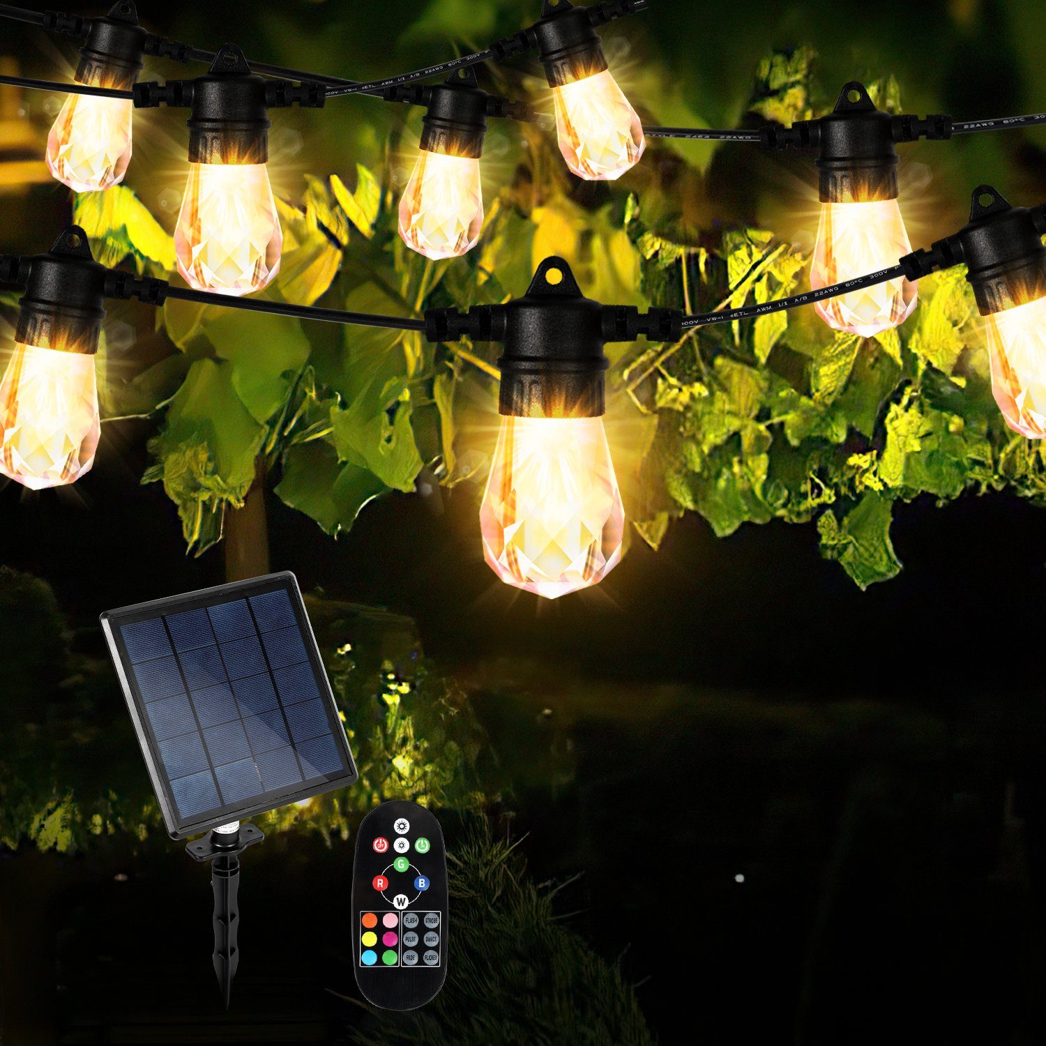 Solarleuchte Weihnachten Solar Lichterkette Außen Gartenleuchte LED Solarleuchte Lospitch LED
