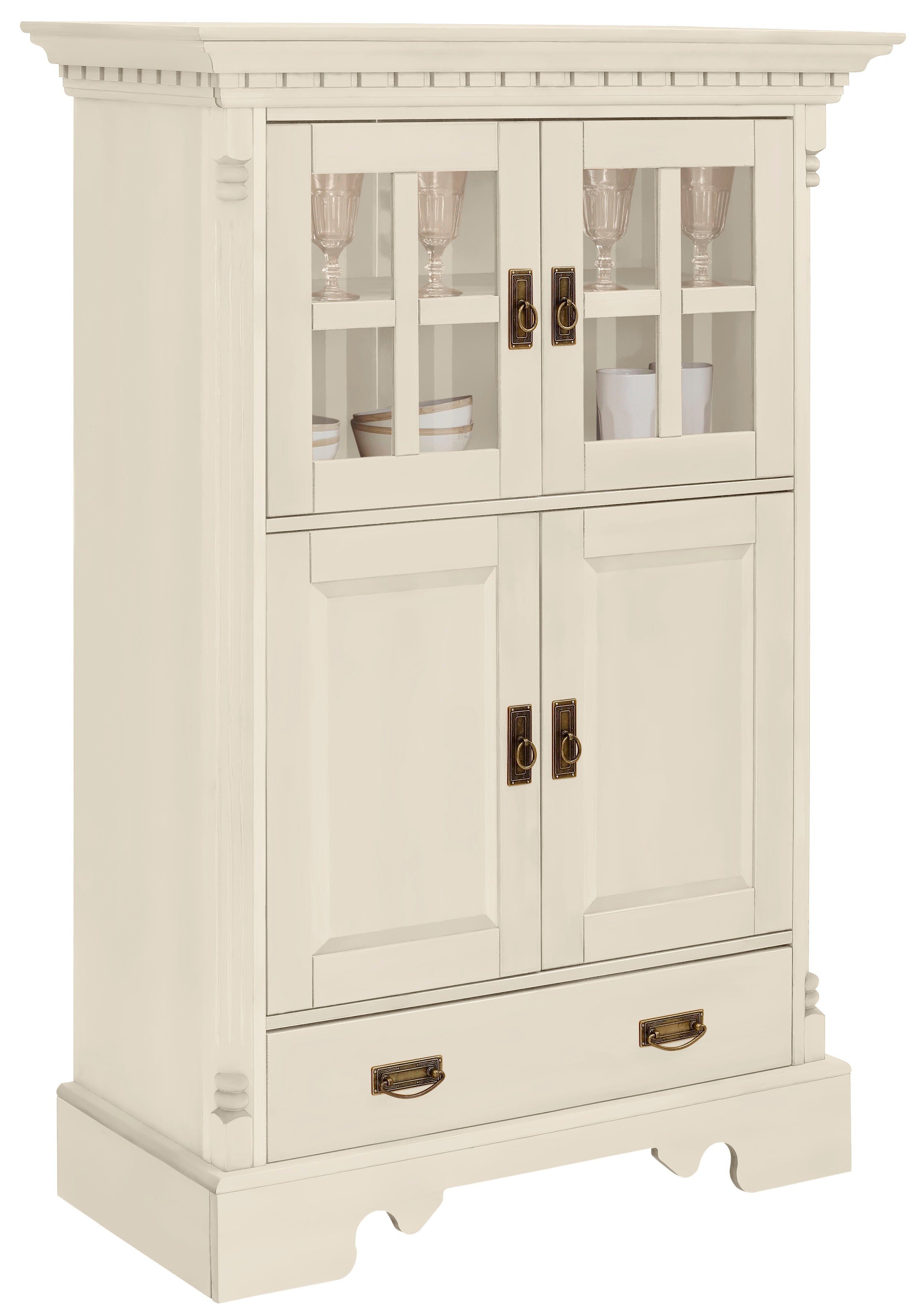 OTTO home Highboard Milan, Vitrine, Breite 102 cm, Massivholz, FSC®-zertifiziert
