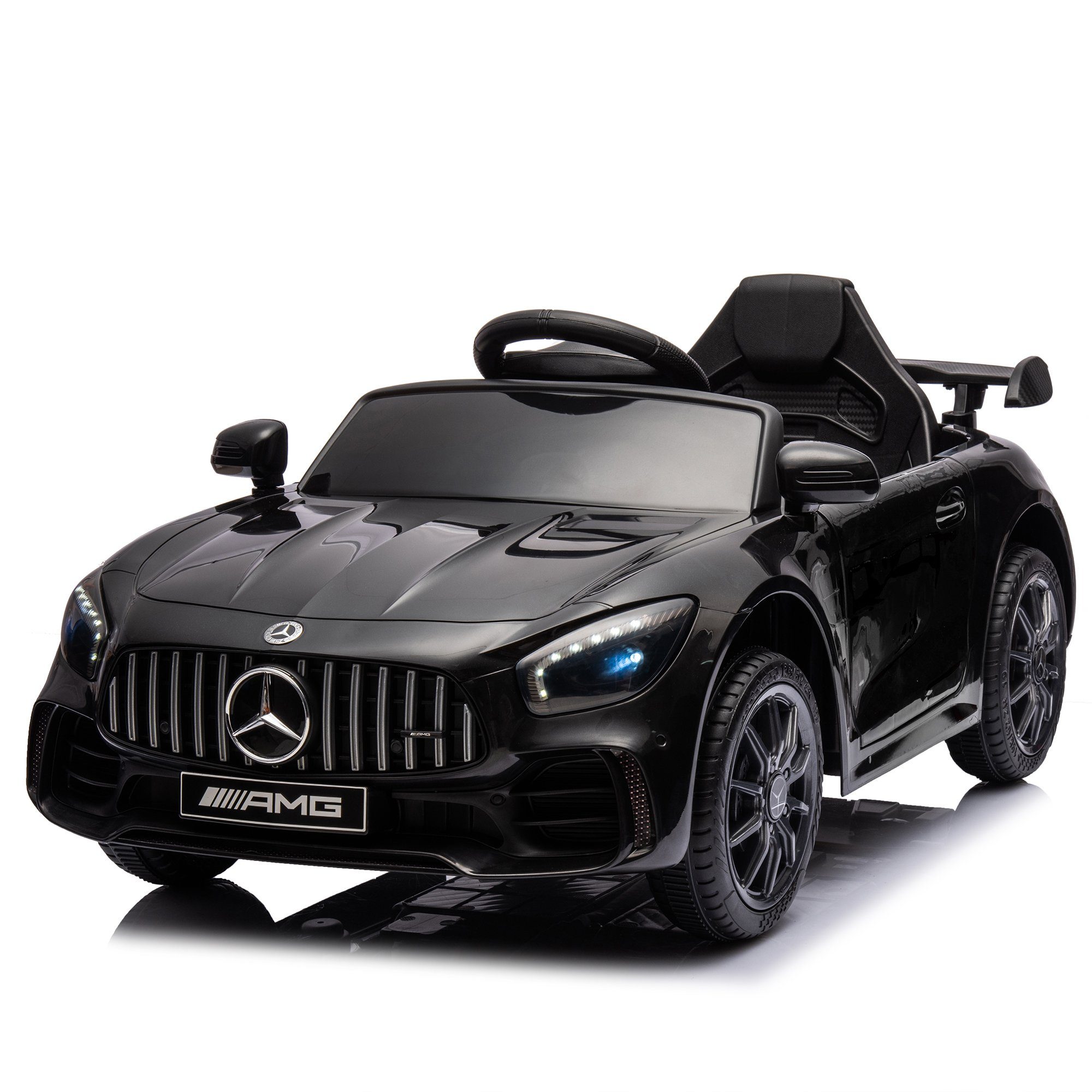 OKWISH Elektro-Kinderauto Mercedes Benz Kinderfahrzeug, Belastbarkeit 30 kg, Elektroauto mit 2 Motoren Fernsteurung