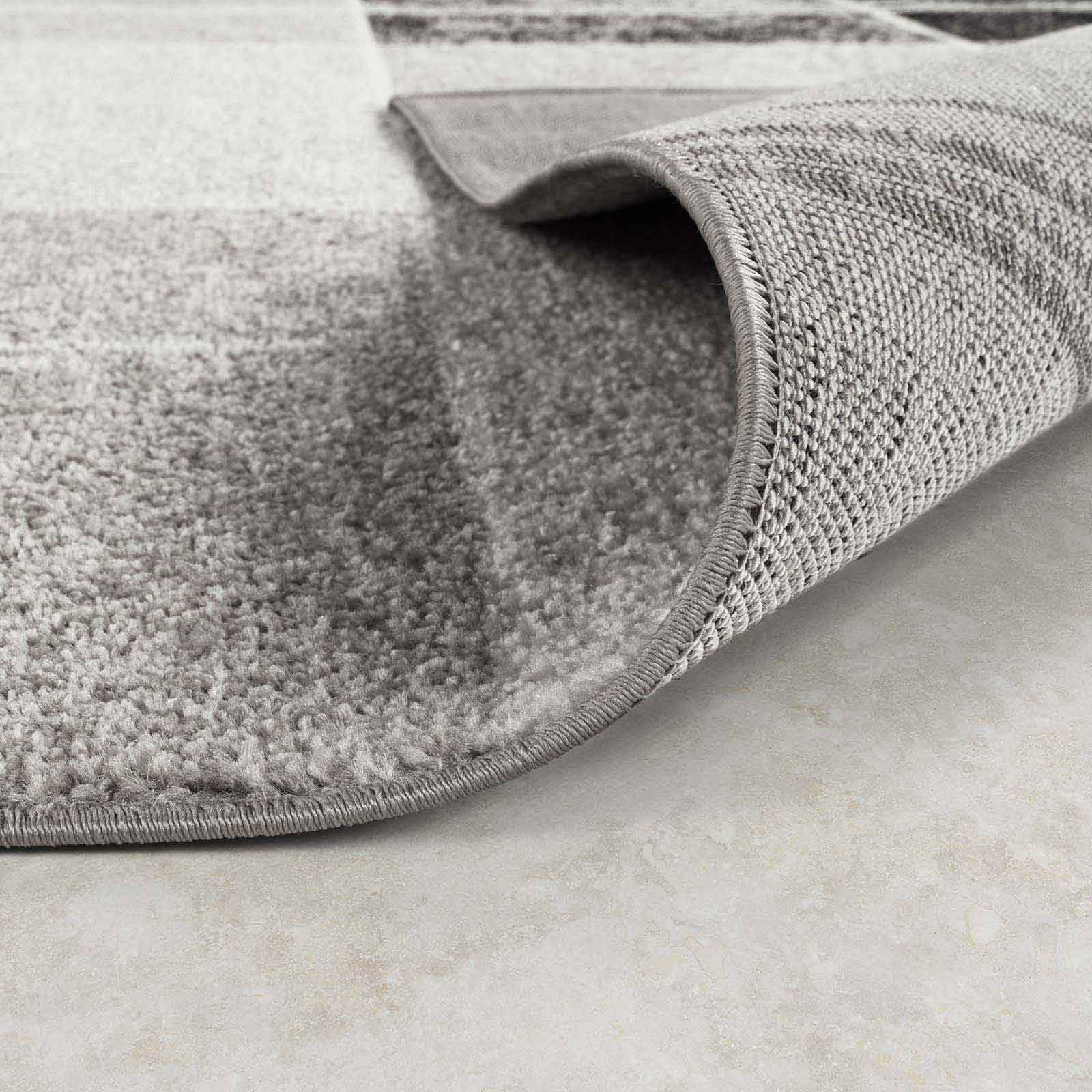 TaraCarpet Teppich Moderner Teppich Aragon 57 kariert modern, rechteckig, Höhe: 13 mm, kariert modern grau Wohnzimmer Schlafzimmer Esszimmer 080X150 cm