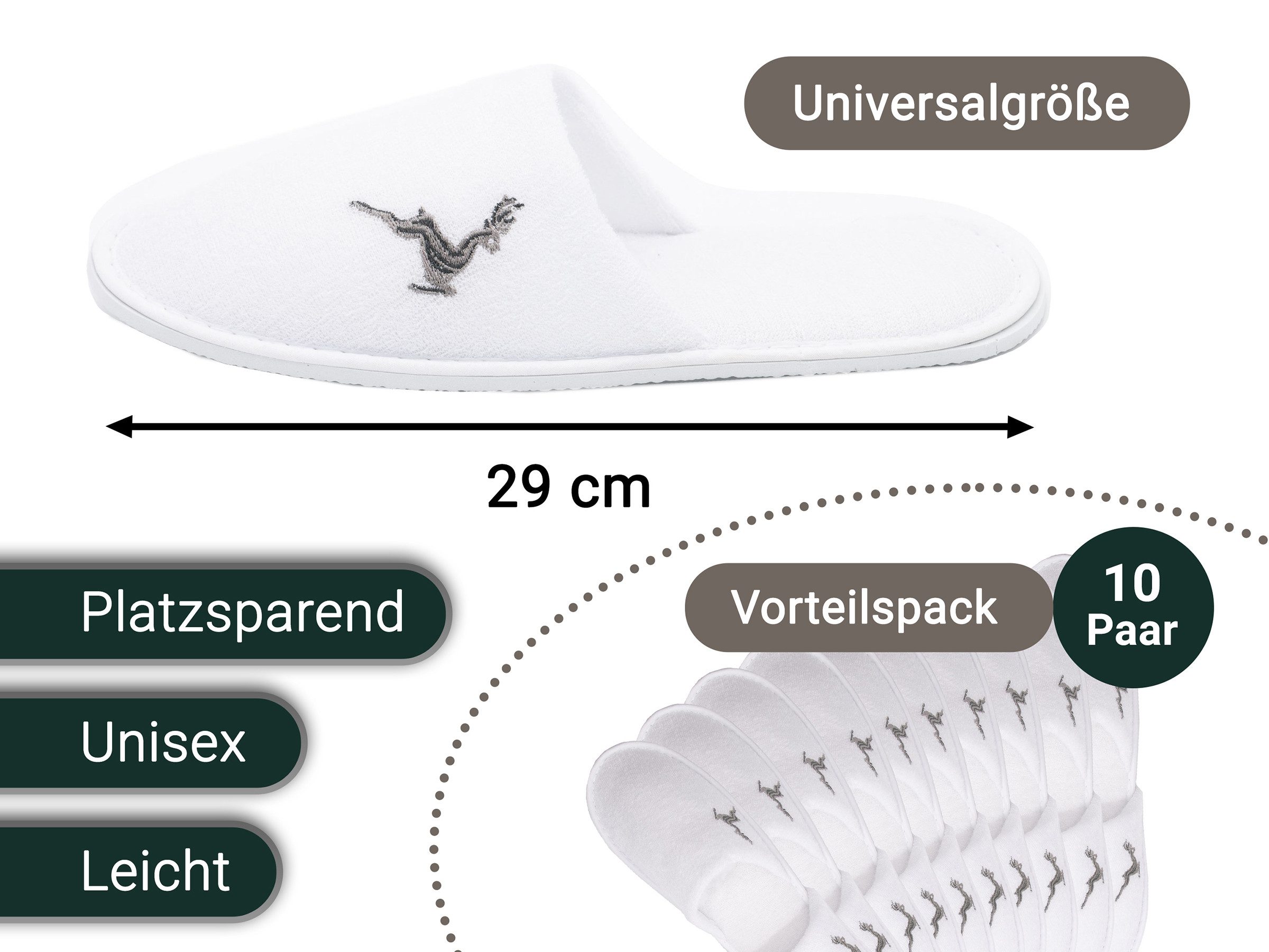 ZOLLNER Pantoffel (10-tlg) 100% Polyester