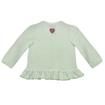 BONDI T-Shirt Baby Mädchen Langarmshirt 'Rehkitz' 86673, Grün/W