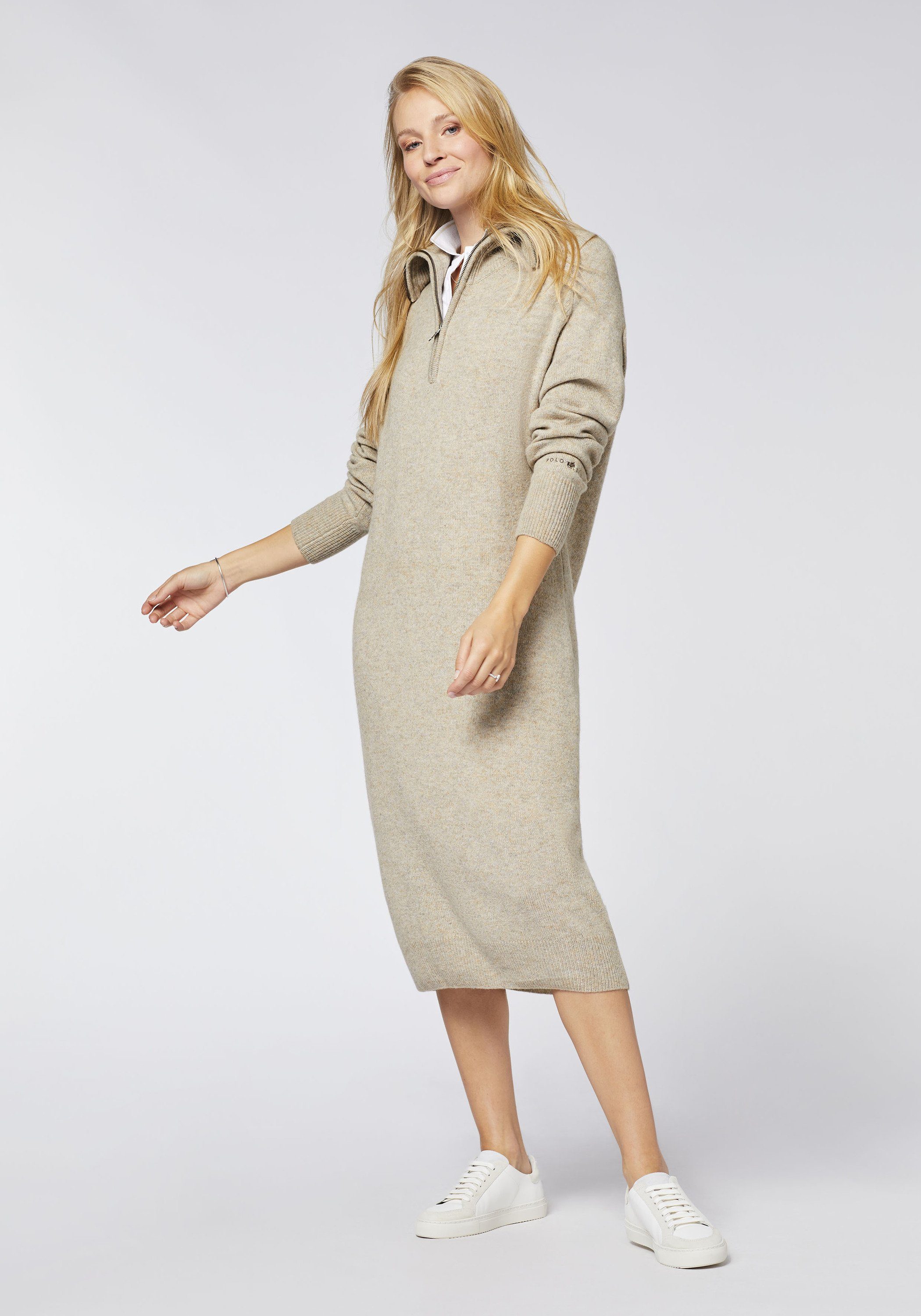 Polo Sylt Strickkleid mit Rollkragen und Zipper
