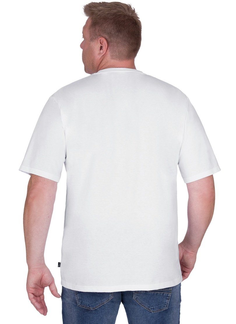 Trigema T-Shirt TRIGEMA Baumwolle weiss V-Shirt DELUXE