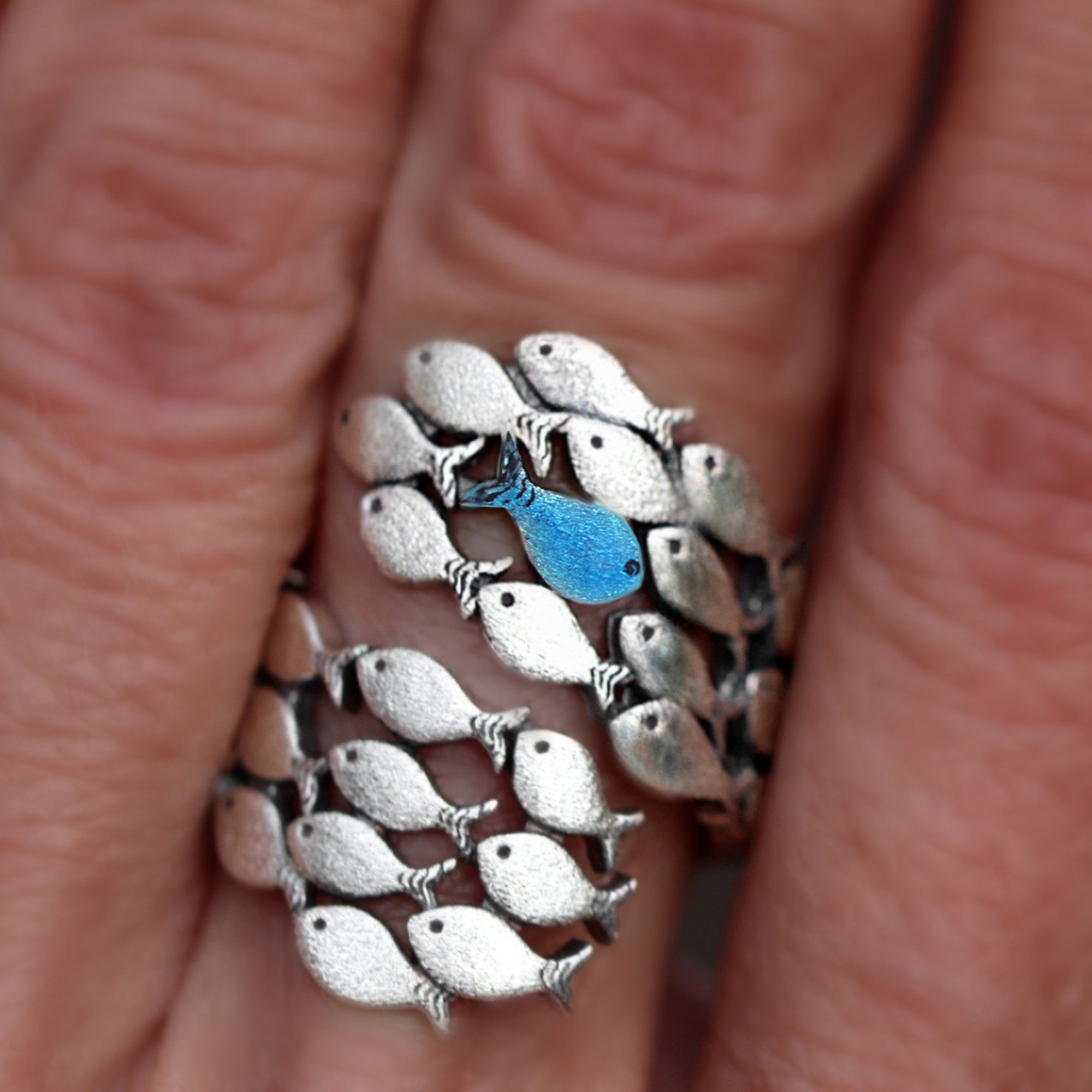 Villa Sorgenfrei Schmuckmanufaktur Silberring Gegen den Strom. Grosser Spir günstig online kaufen