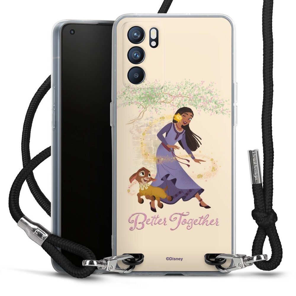 DeinDesign Handyhülle Offizielles Lizenzprodukt Prinzessin Wish Better Together, Oppo Reno 6 5G Handykette Hülle mit Band Case zum Umhängen