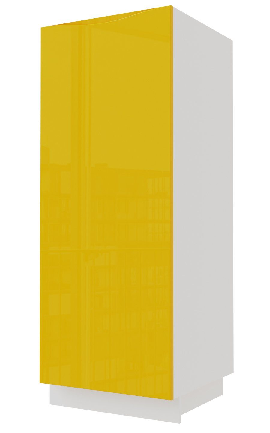 grifflos (Napoli) verkehrsweiß 1-türig Feldmann-Wohnen Front-, & Ausführung Napoli Hochglanz Korpusfarbe 60cm 9016 Hochschrank RAL wählbar
