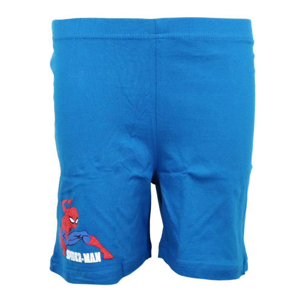 MARVEL Pyjama Marvel Spiderman Kinder Schlafanzug Pyjama Shirt Shorts 100% Baumwolle, Gr. 98 bis 128