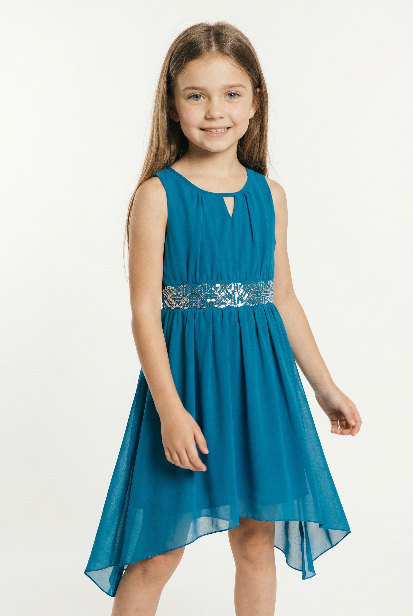 bonprix Chiffonkleid für festliche Anlässe, ärmellos, Regular Fit
